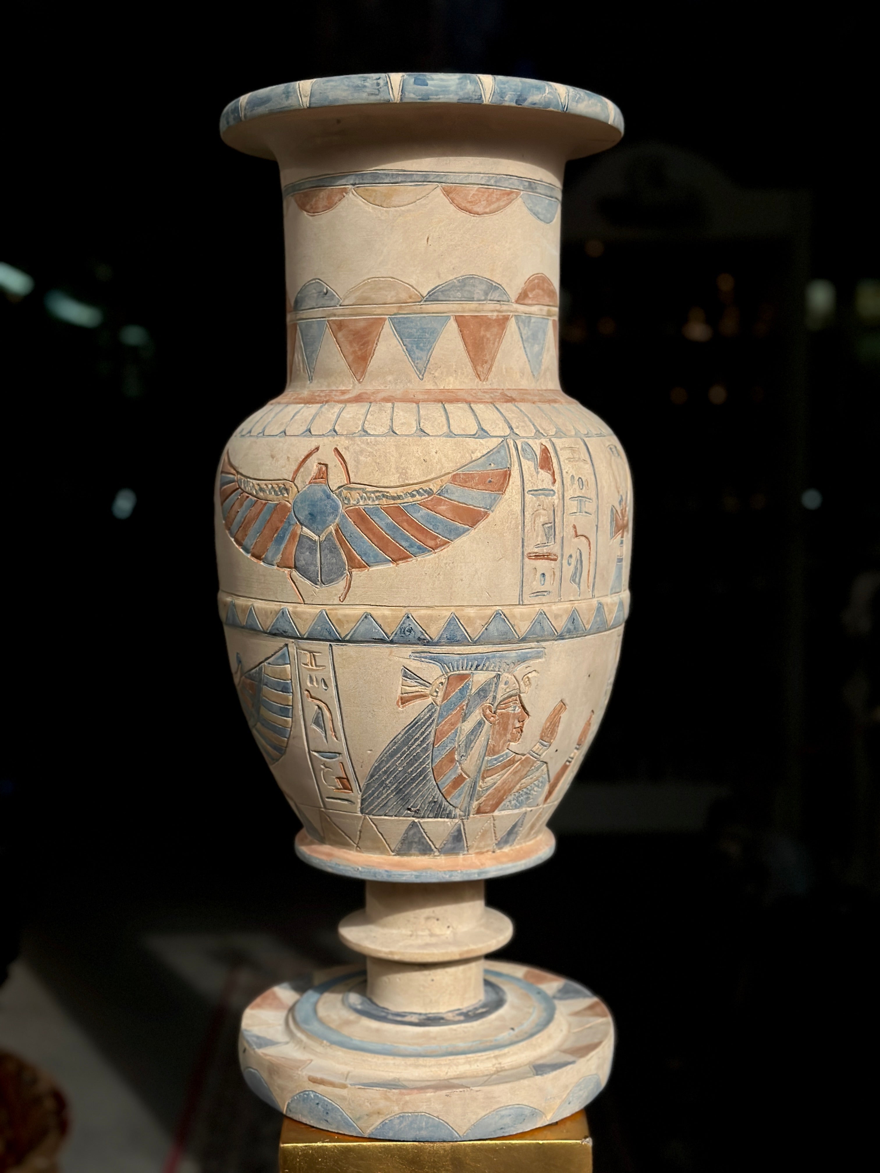 Egyptian Limestone Vase - Handmade in Egypt