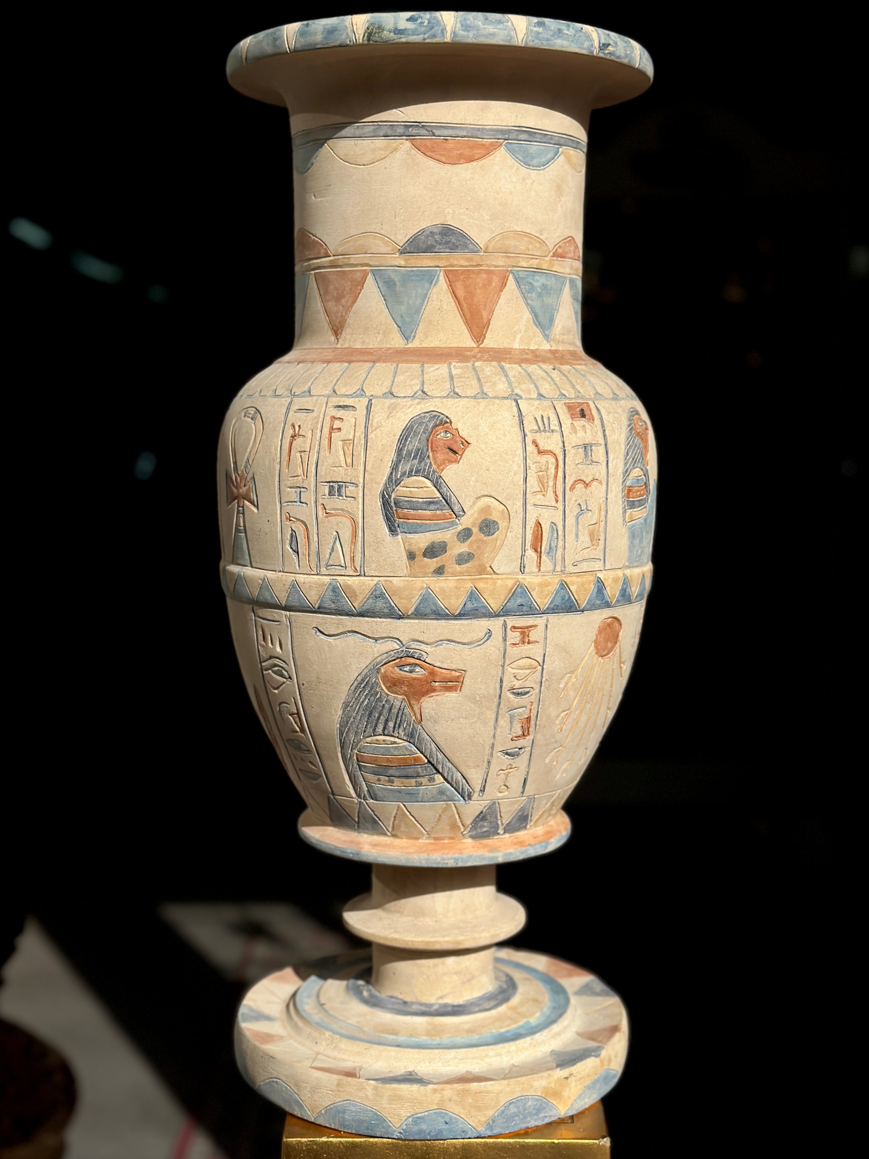 Egyptian Limestone Vase - Handmade in Egypt