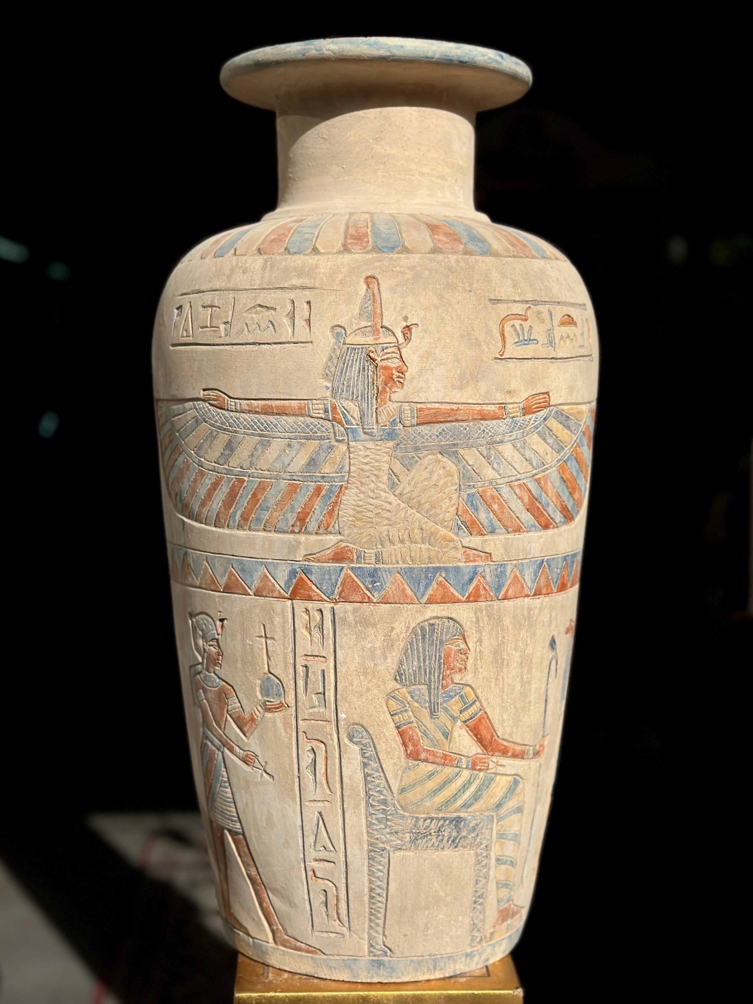 Egyptian Limestone Vase - Handmade in Egypt