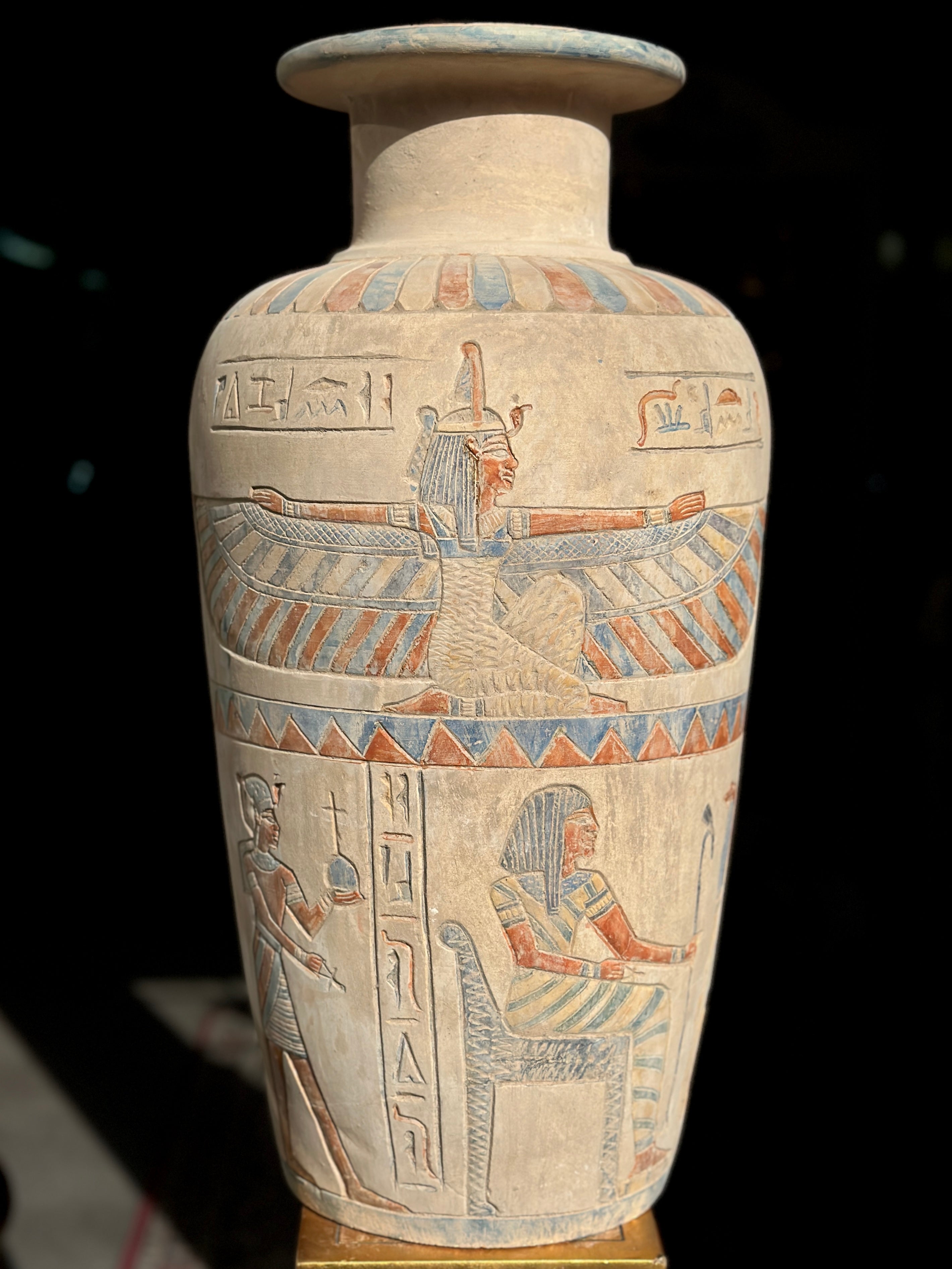 Egyptian Limestone Vase - Handmade in Egypt