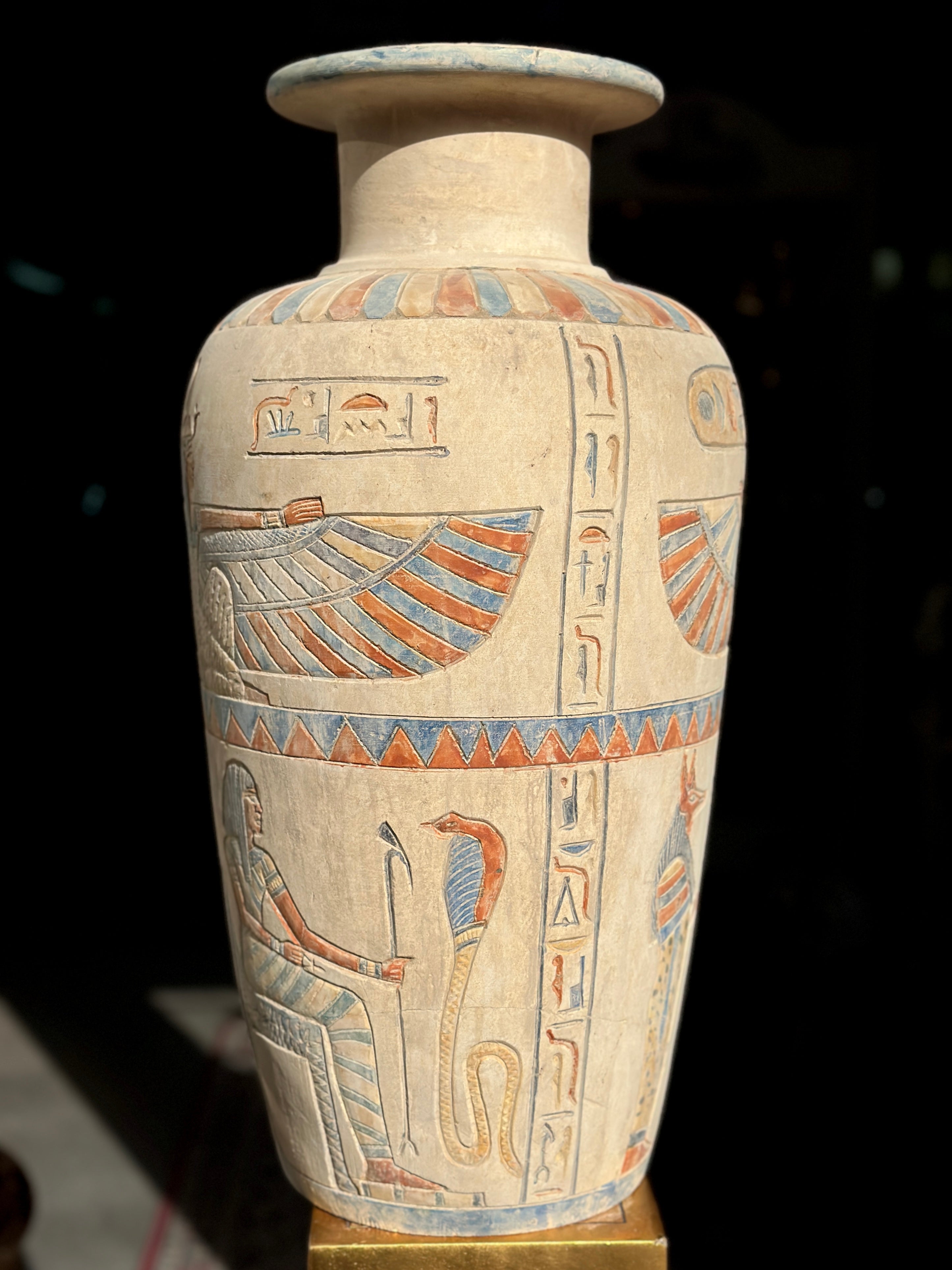 Egyptian Limestone Vase - Handmade in Egypt