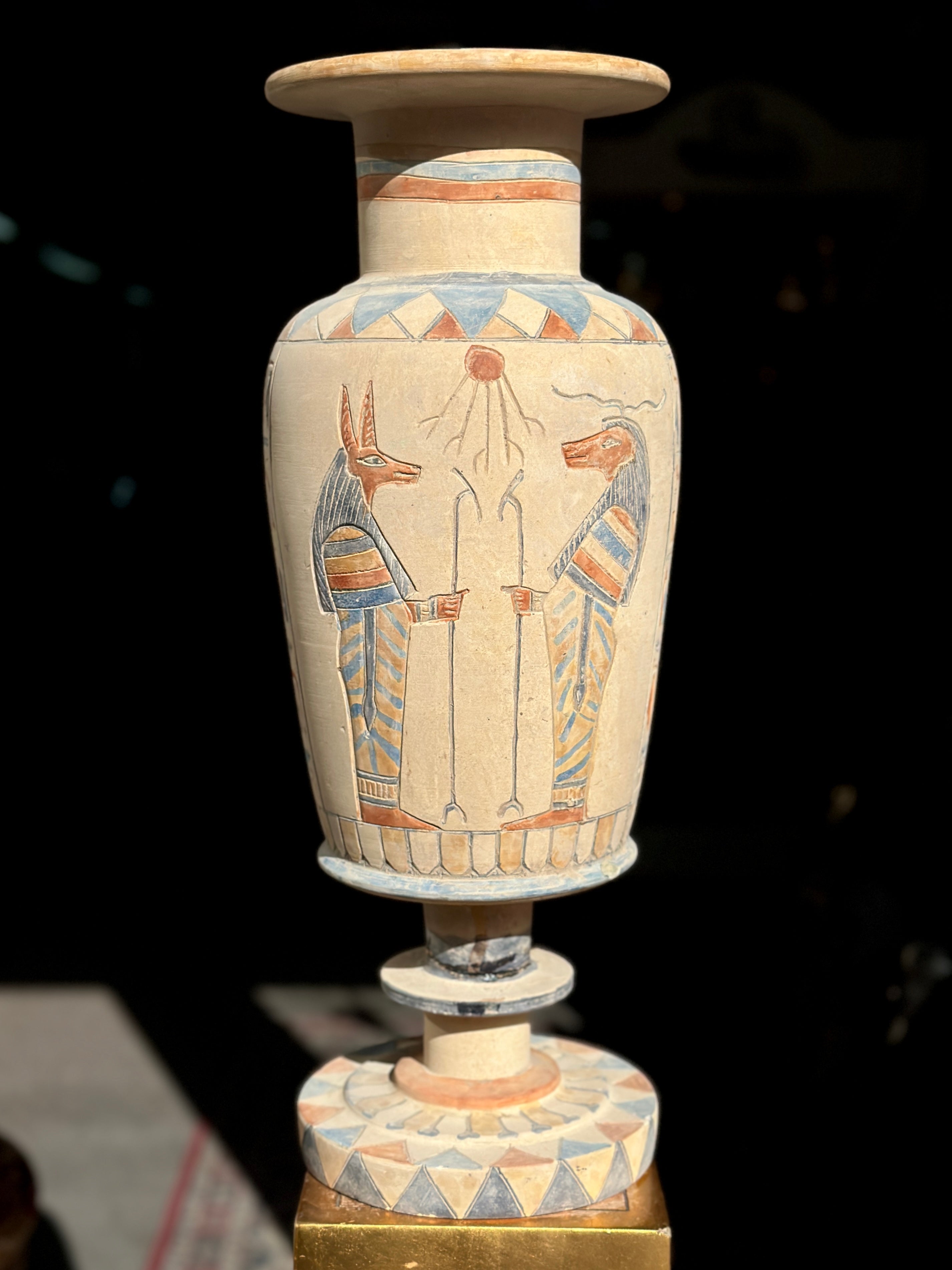 Egyptian Limestone Vase - Handmade in Egypt