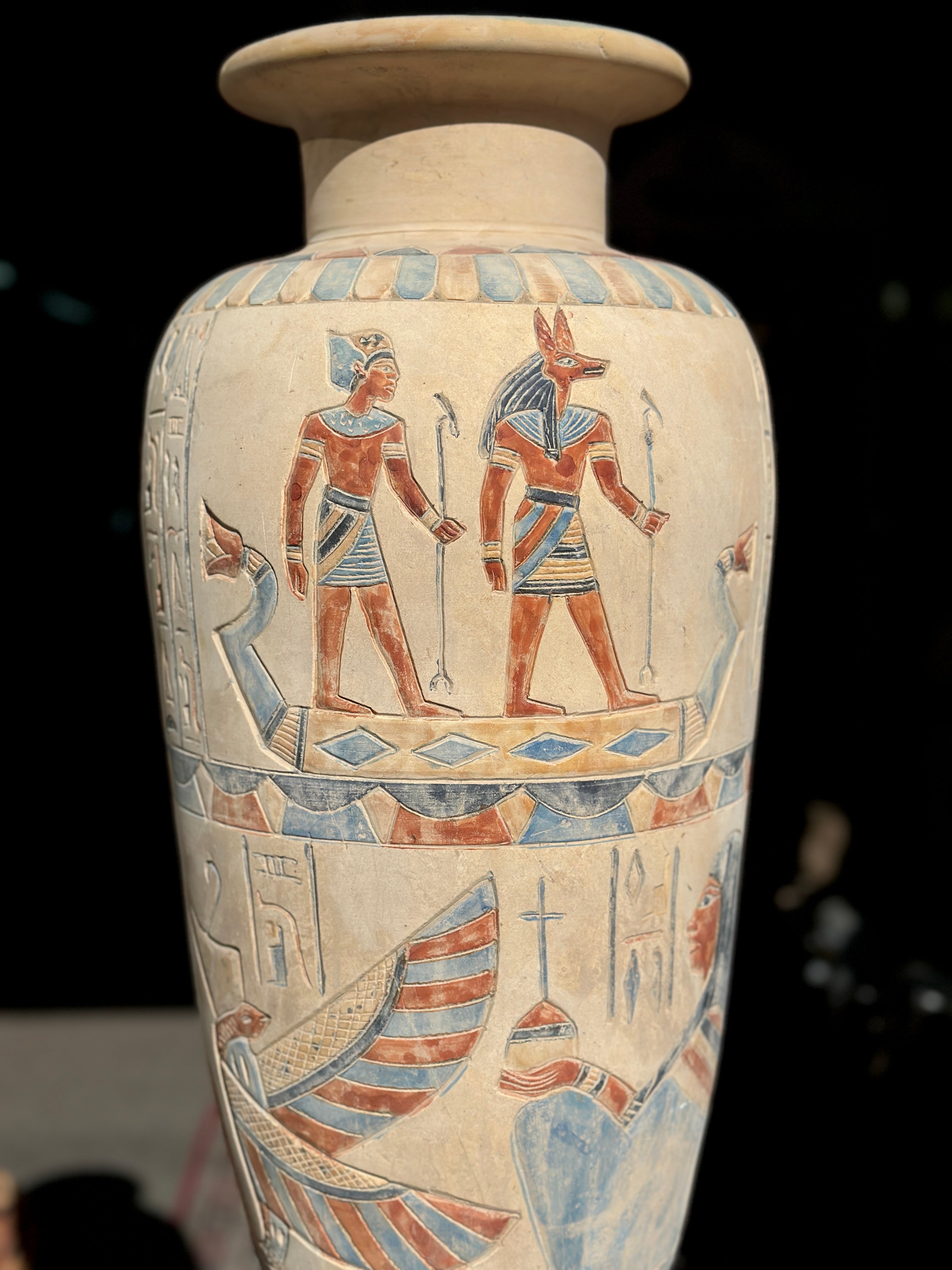 Egyptian Limestone Vase - Handmade in Egypt