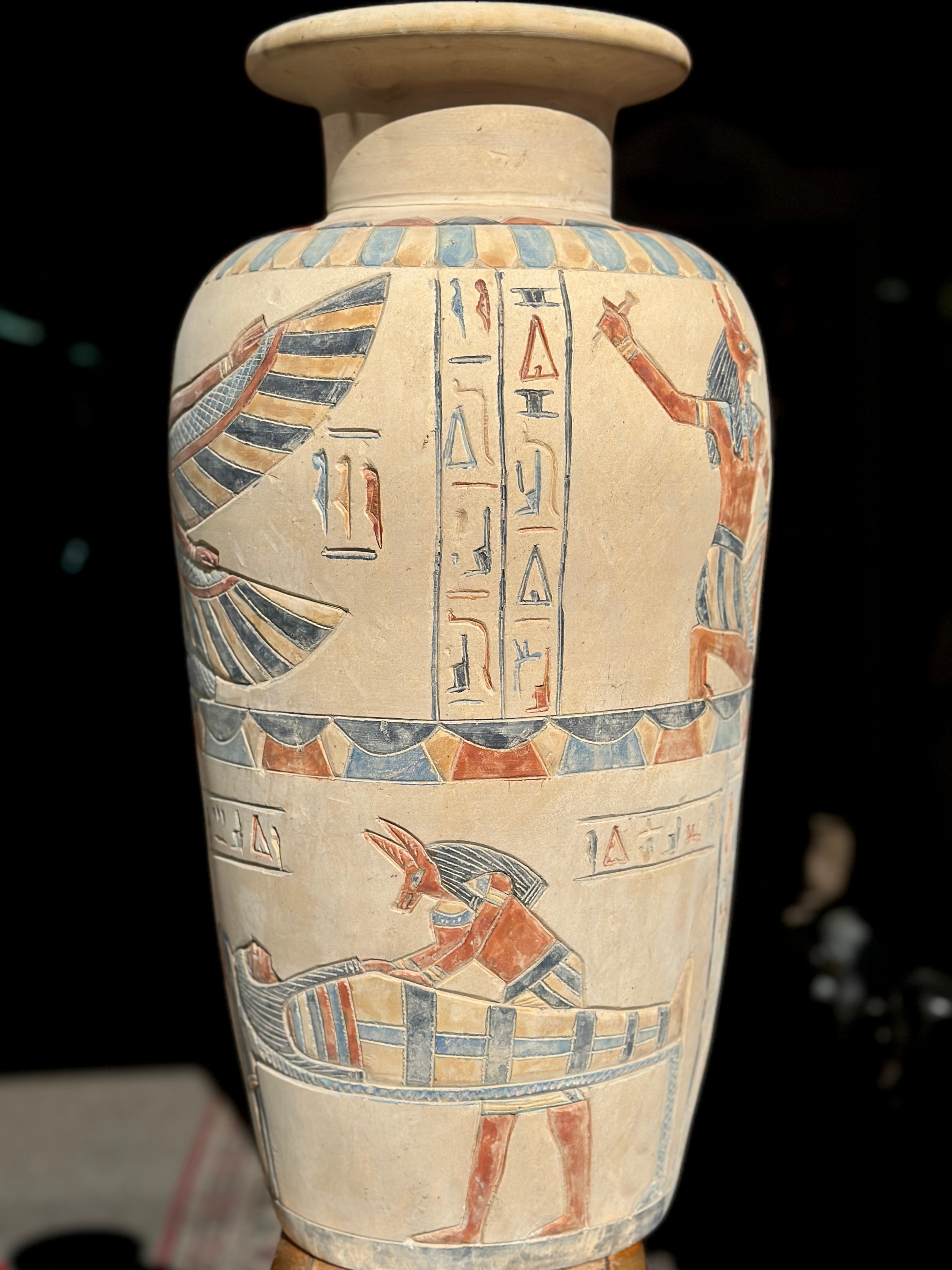 Egyptian Limestone Vase - Handmade in Egypt