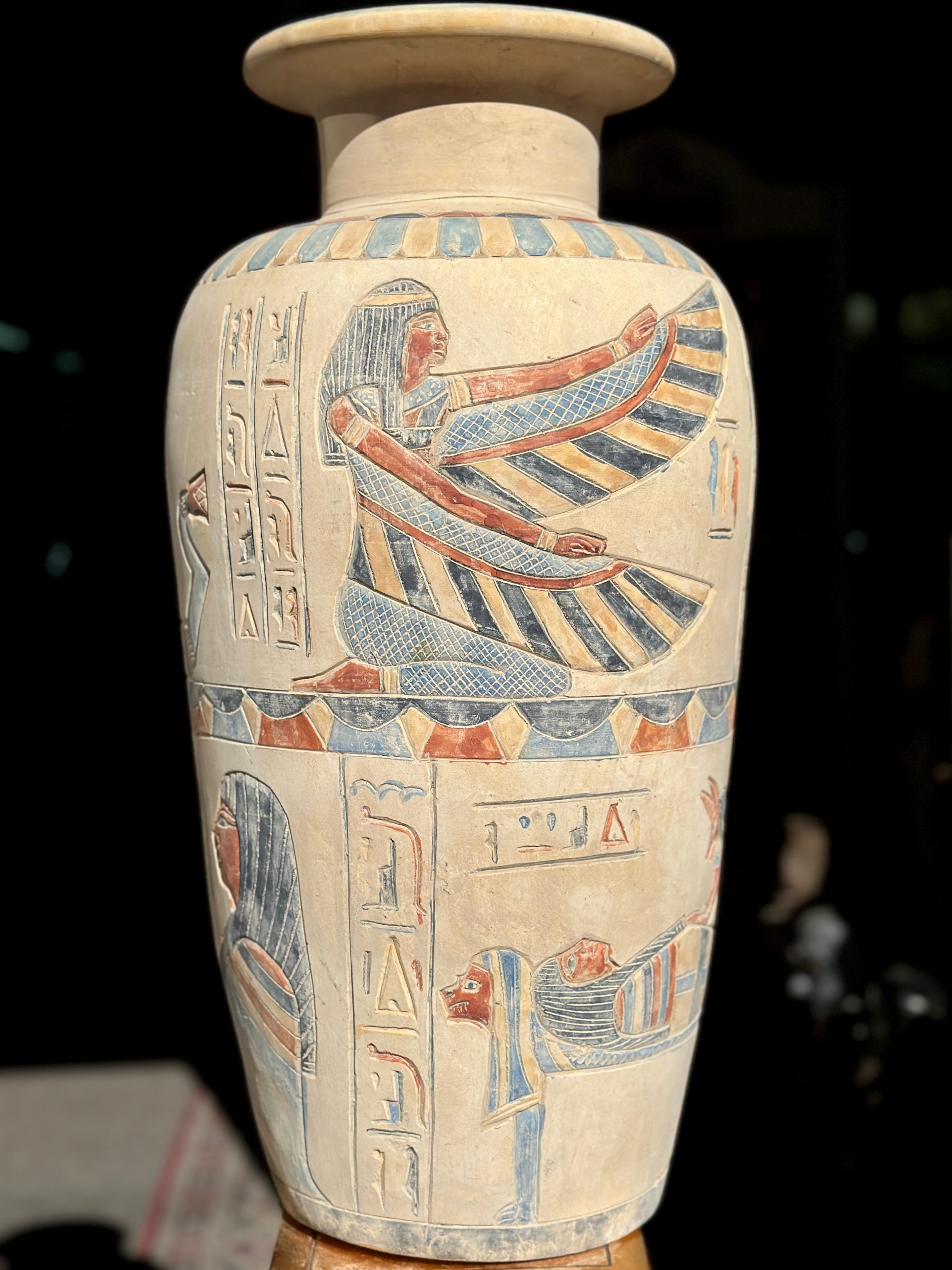 Egyptian Limestone Vase - Handmade in Egypt