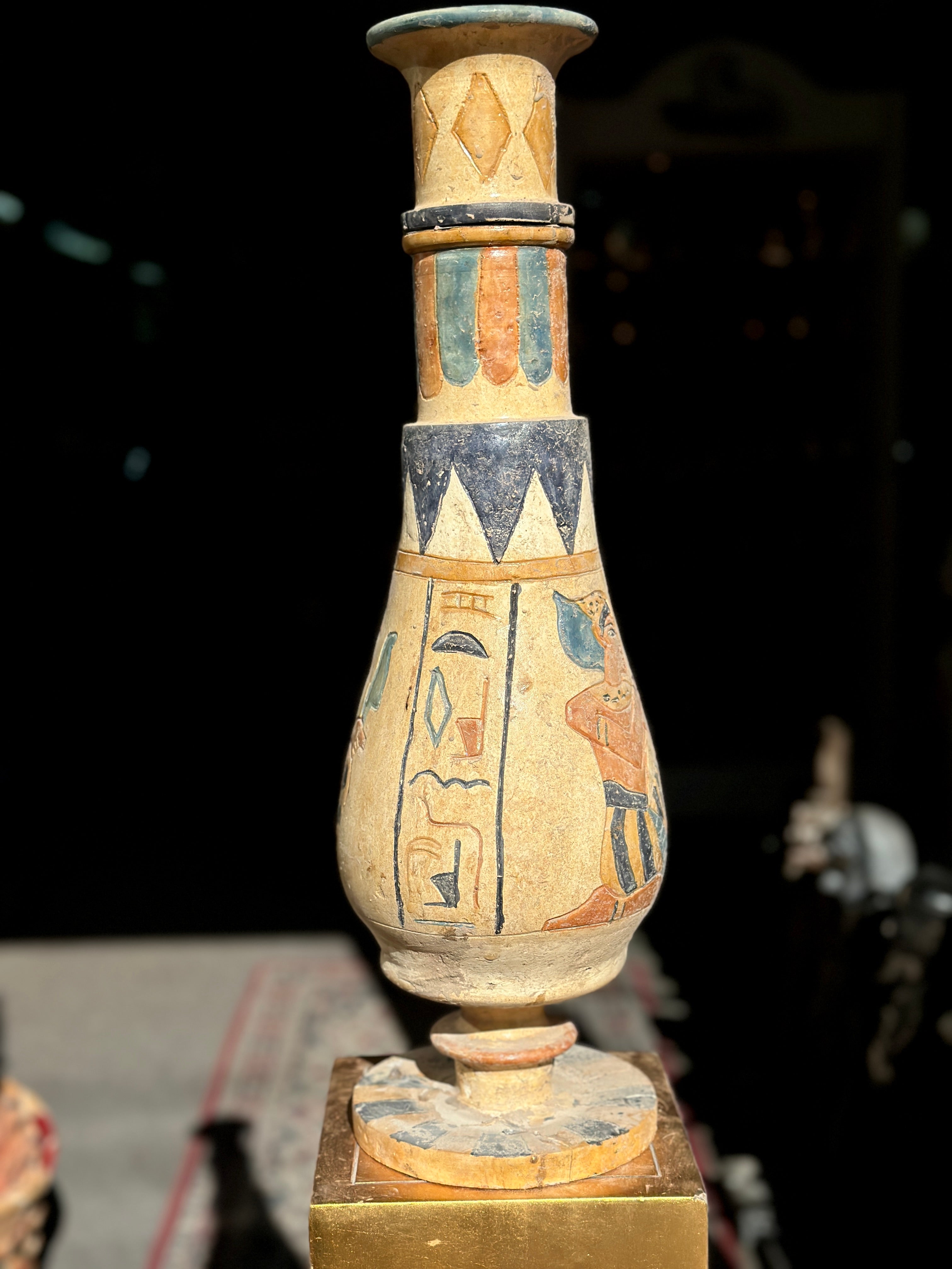 Egyptian Limestone Vase - Handmade in Egypt