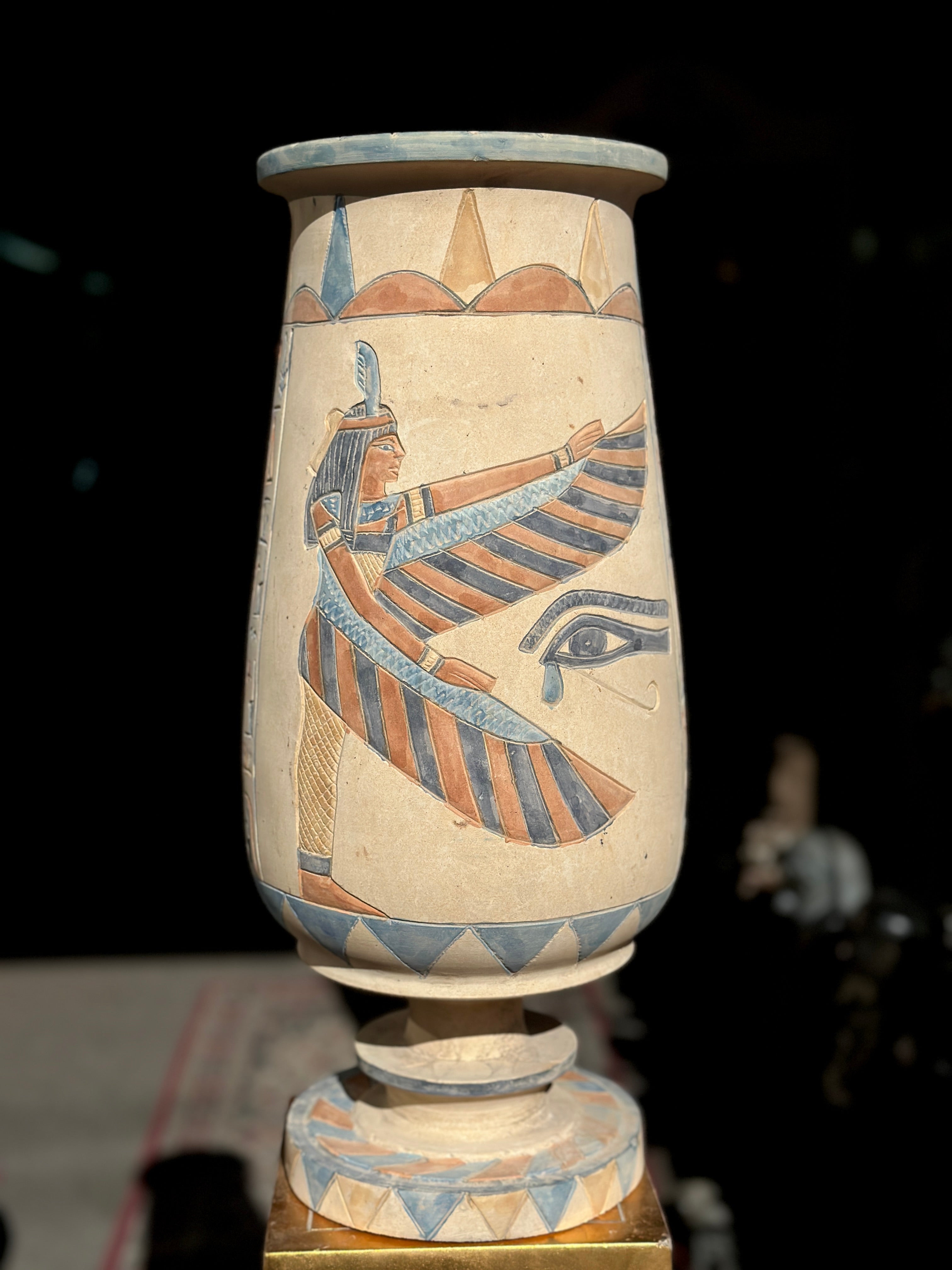 Egyptian Limestone Vase - Handmade in Egypt