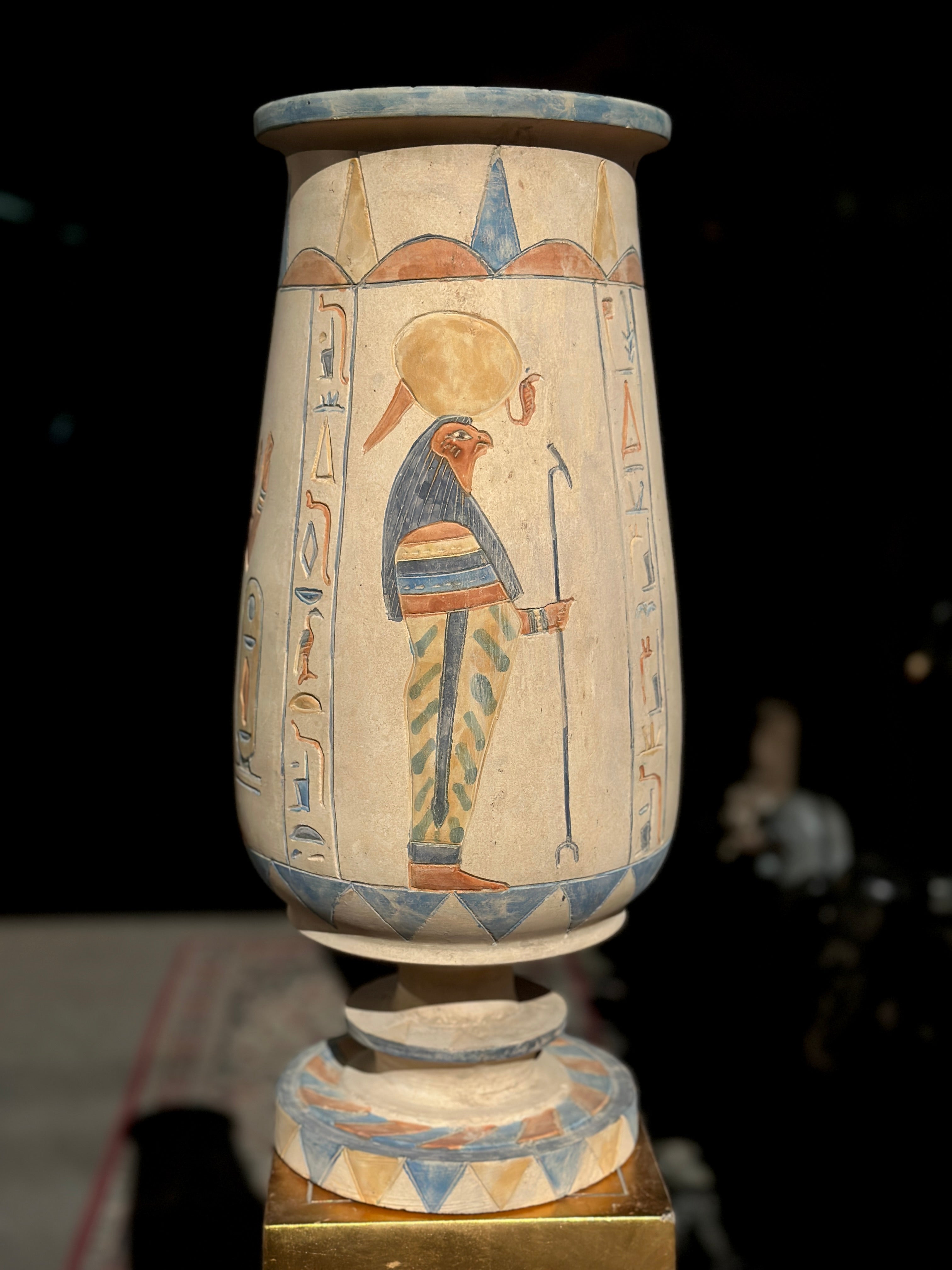 Egyptian Limestone Vase - Handmade in Egypt