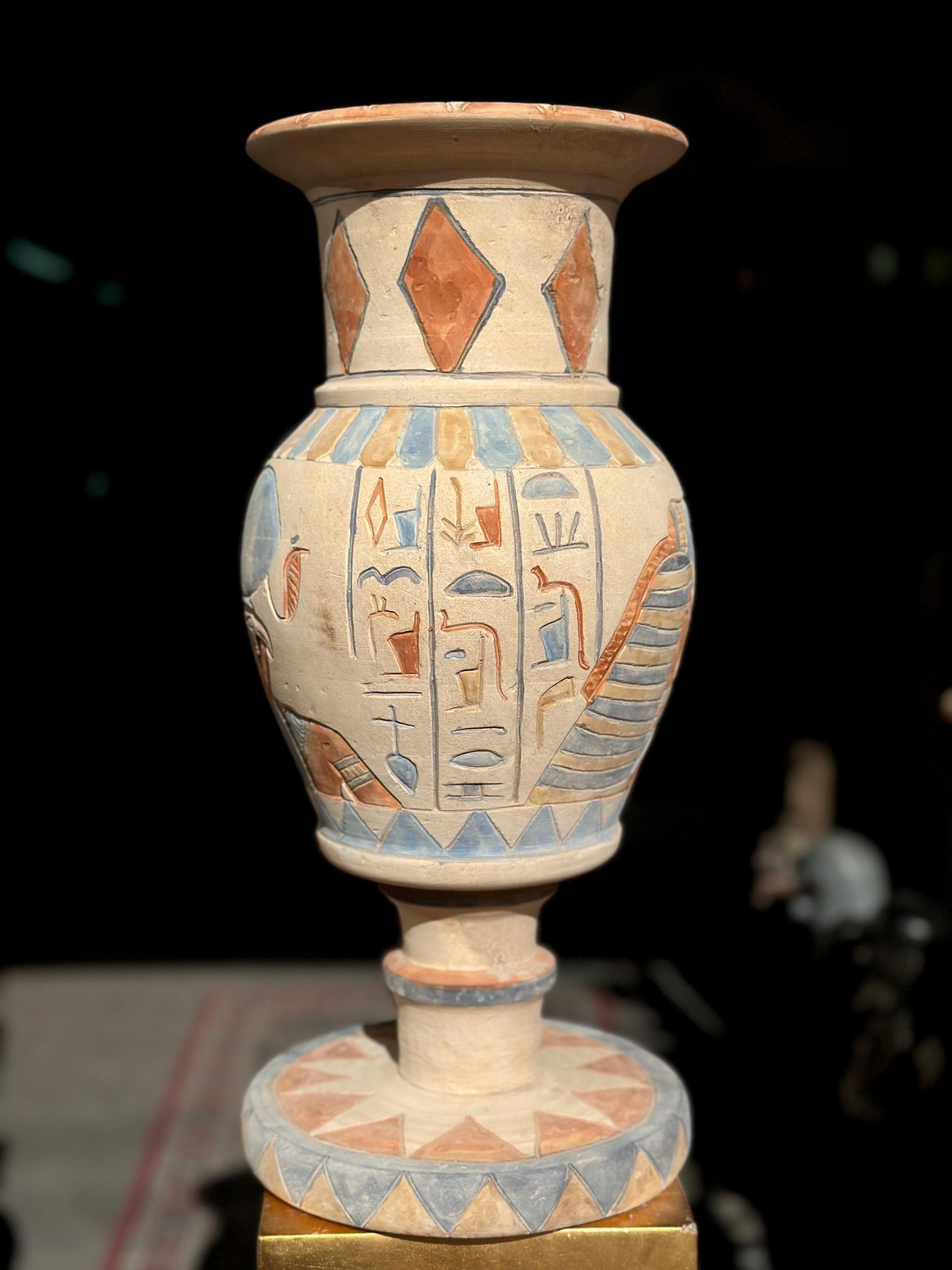 Egyptian Limestone Vase - Handmade in Egypt