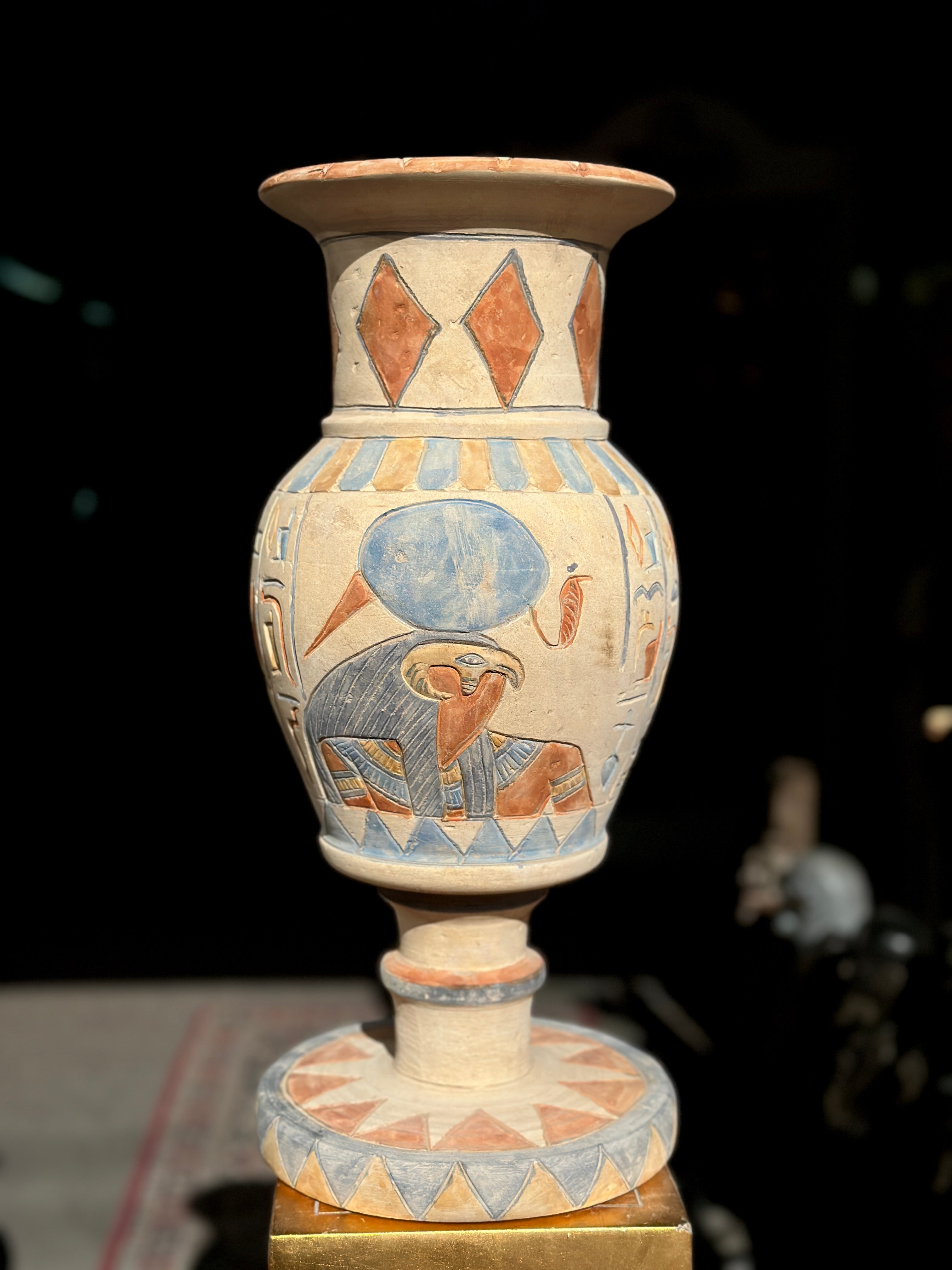 Egyptian Limestone Vase - Handmade in Egypt