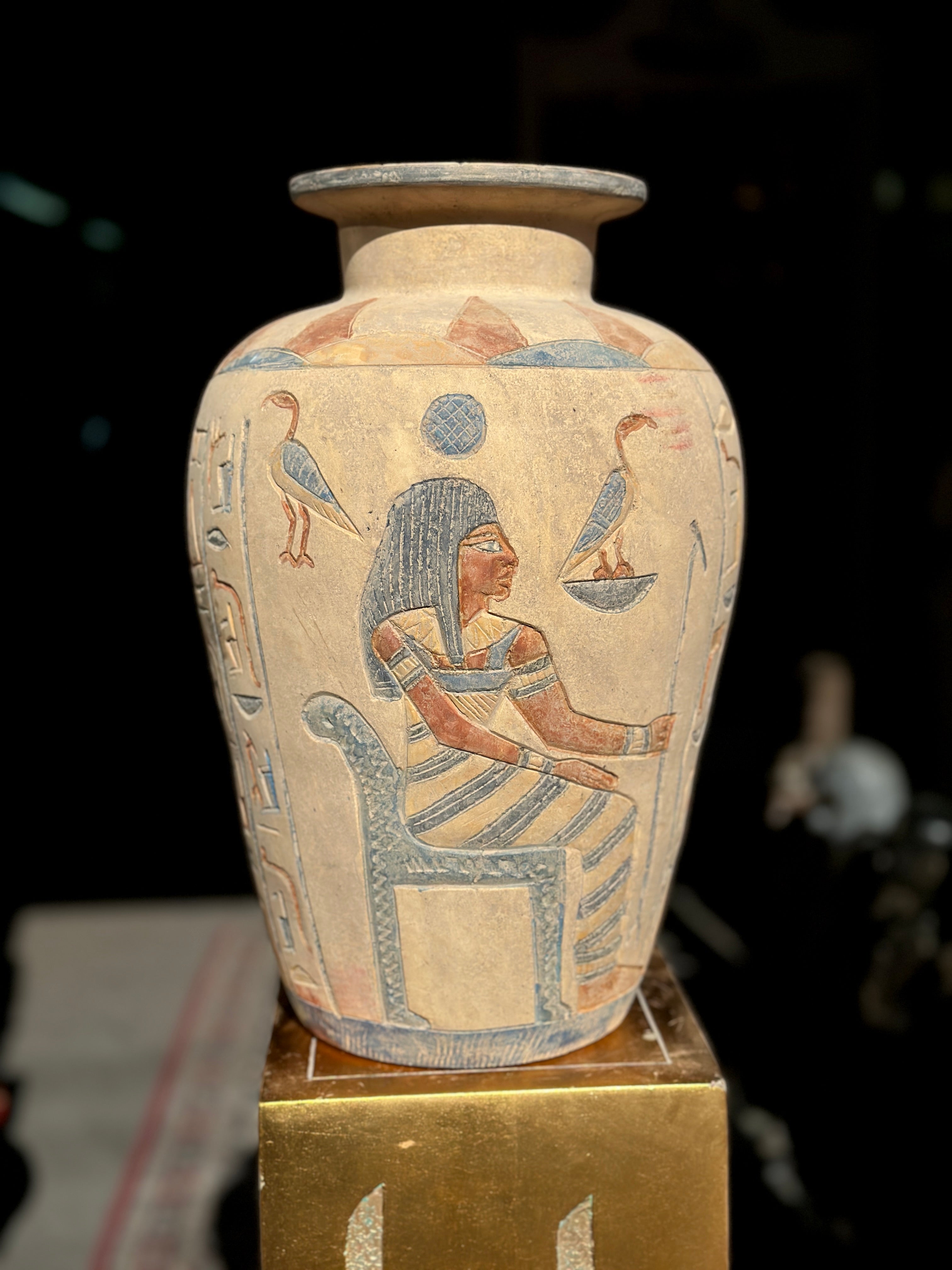 Egyptian Limestone Vase - Handmade in Egypt