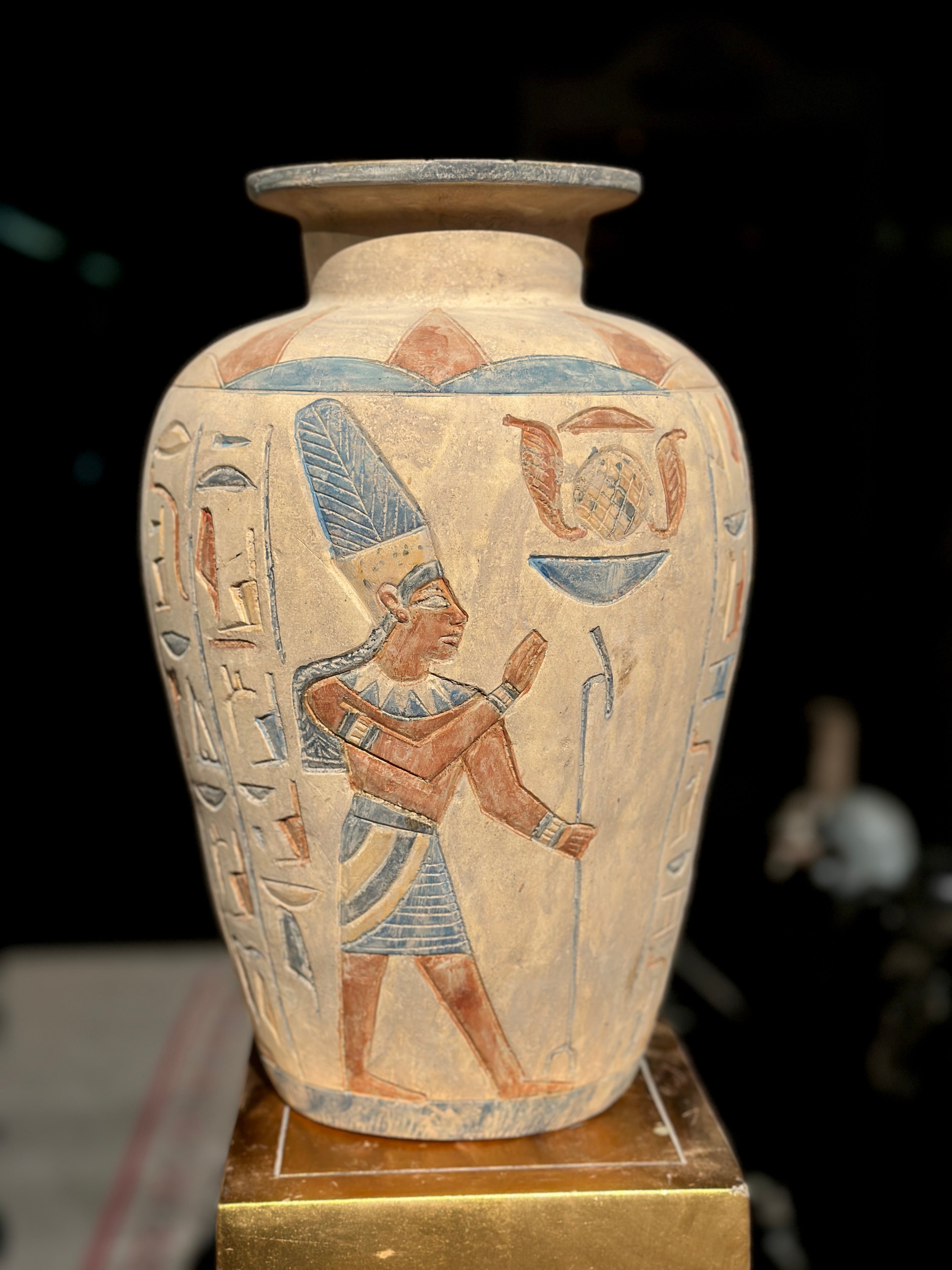 Egyptian Limestone Vase - Handmade in Egypt