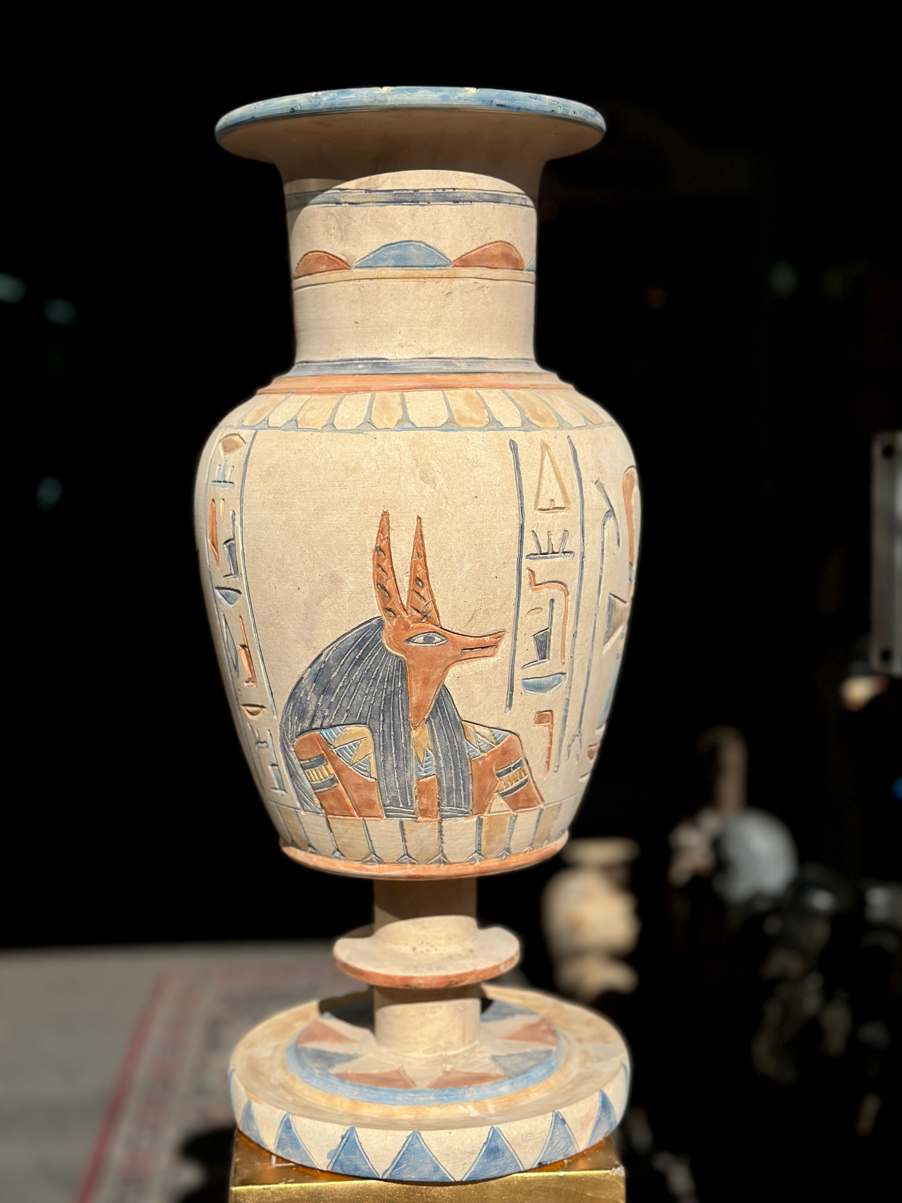 Egyptian Limestone Vase - Handmade in Egypt