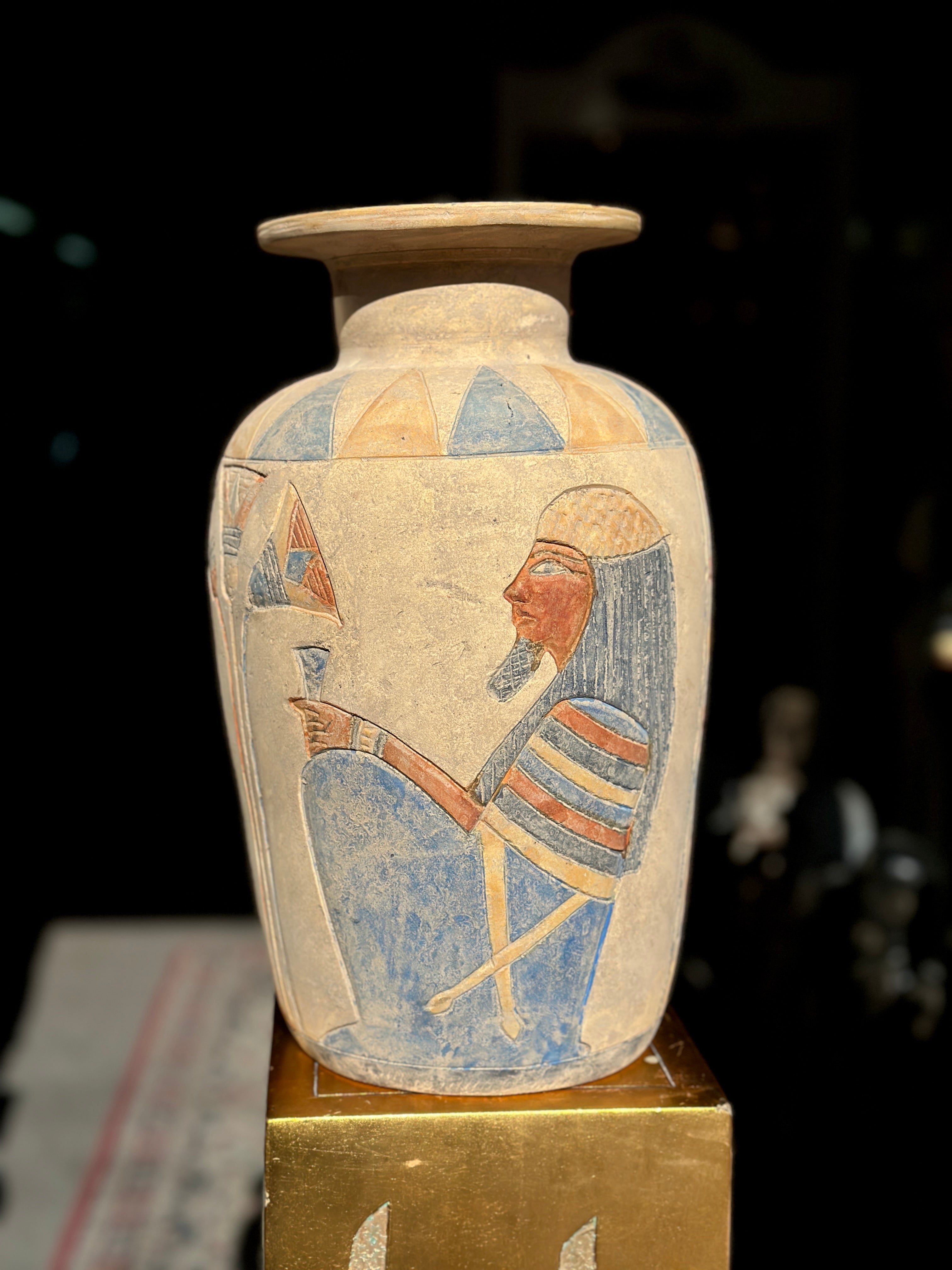 Egyptian Limestone Vase - Handmade in Egypt