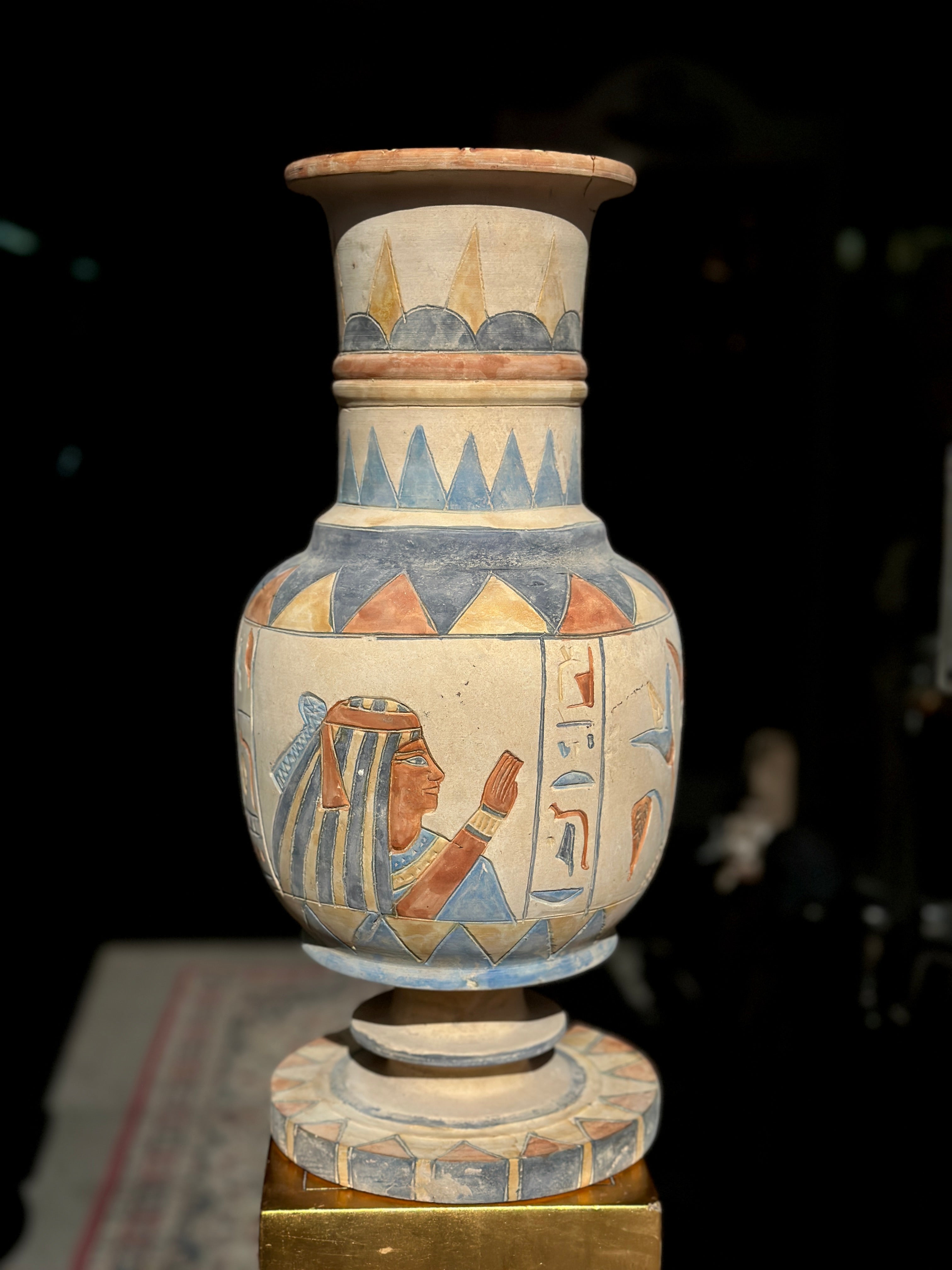 Egyptian Limestone Vase - Handmade in Egypt