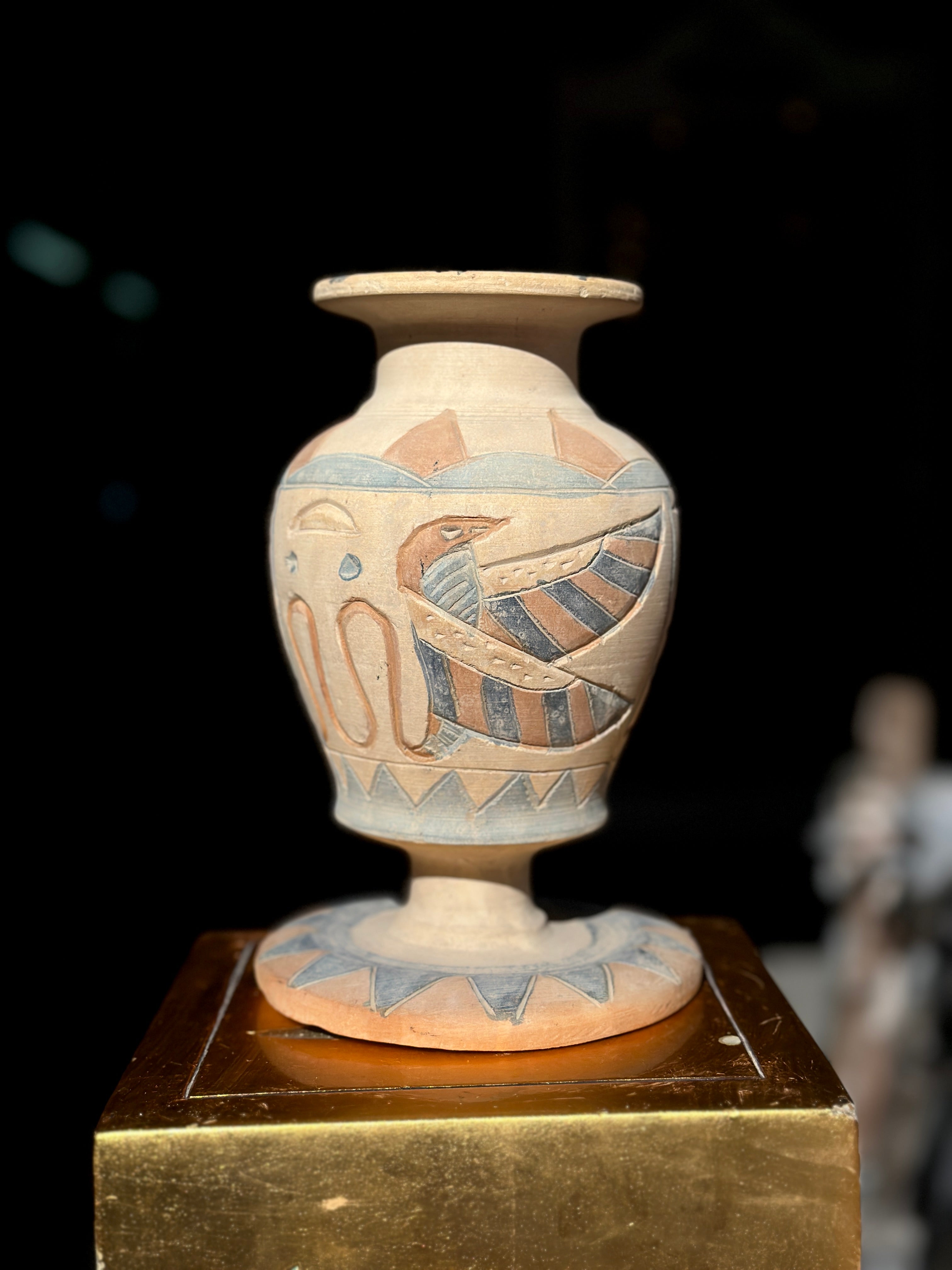 Egyptian Limestone Vase - Handmade in Egypt