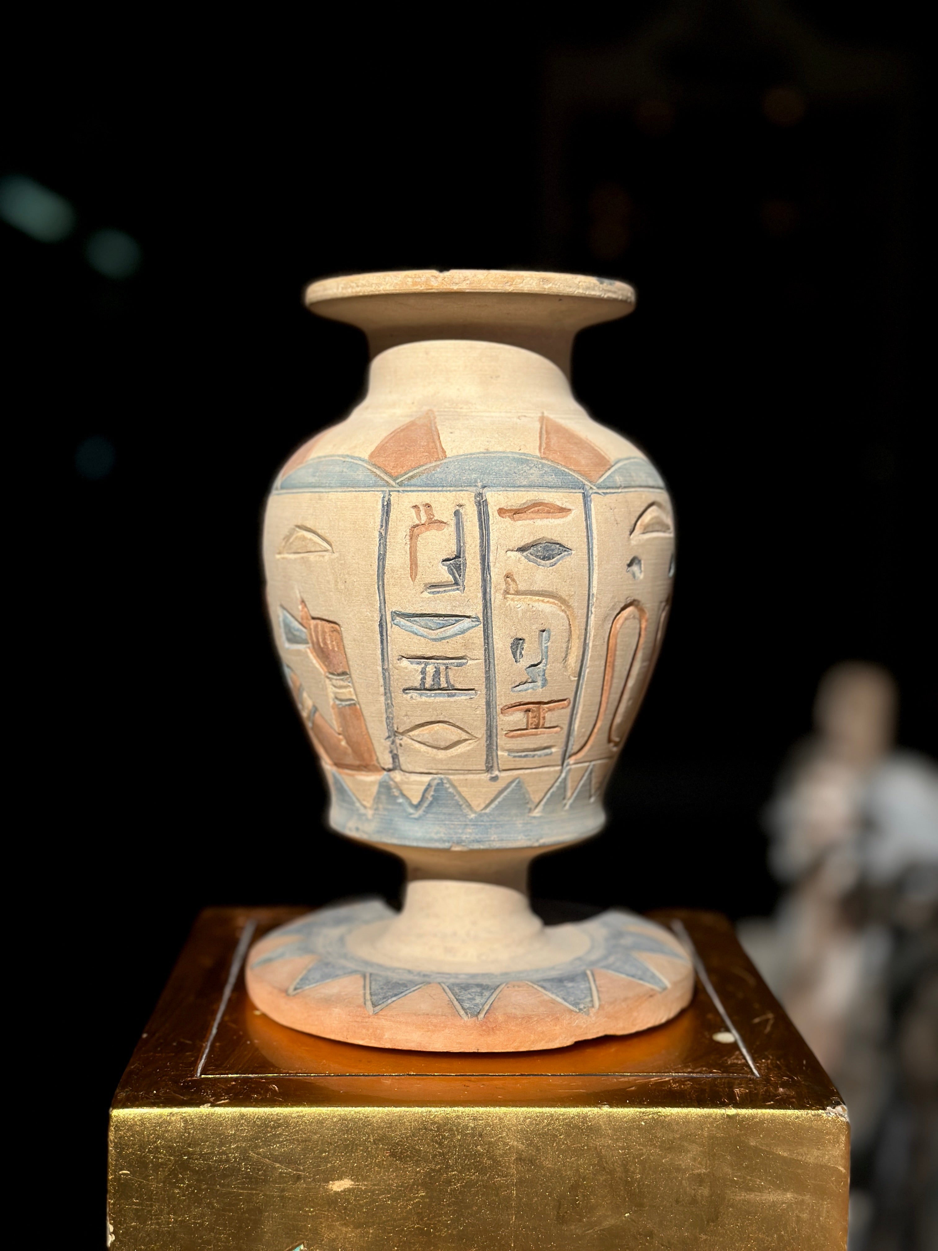 Egyptian Limestone Vase - Handmade in Egypt