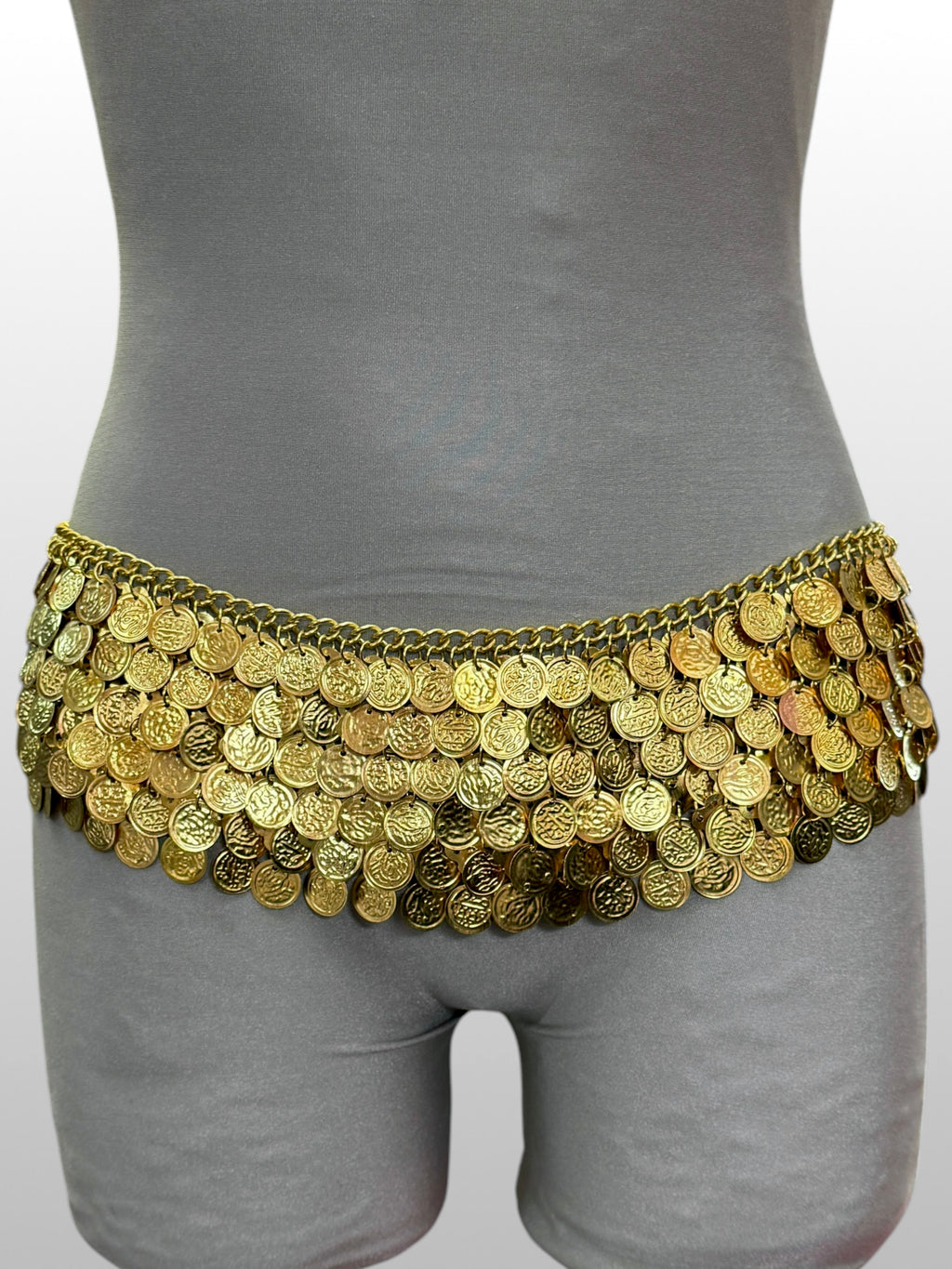 Egyptian Brass Coin Belt 4'' Band