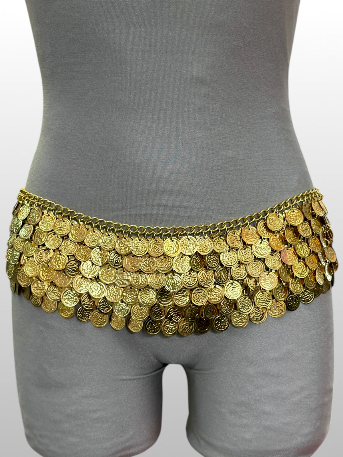 Egyptian Brass Coin Belt 4'' Band