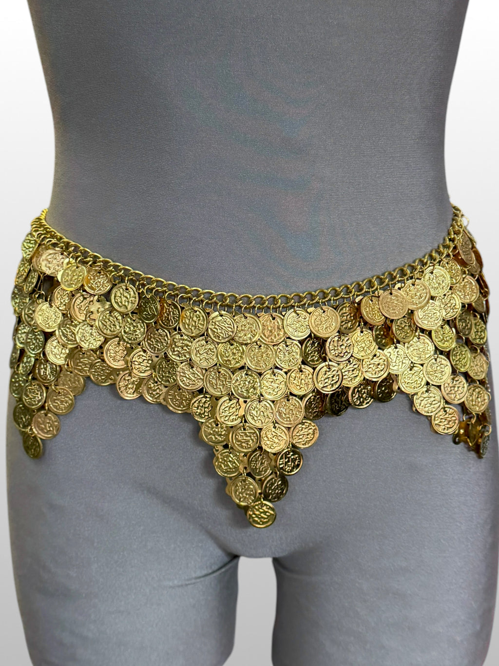 Egyptian Brass Coin Belt 7 Pyramids