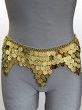 Egyptian Brass Coin Belt 7 Pyramids