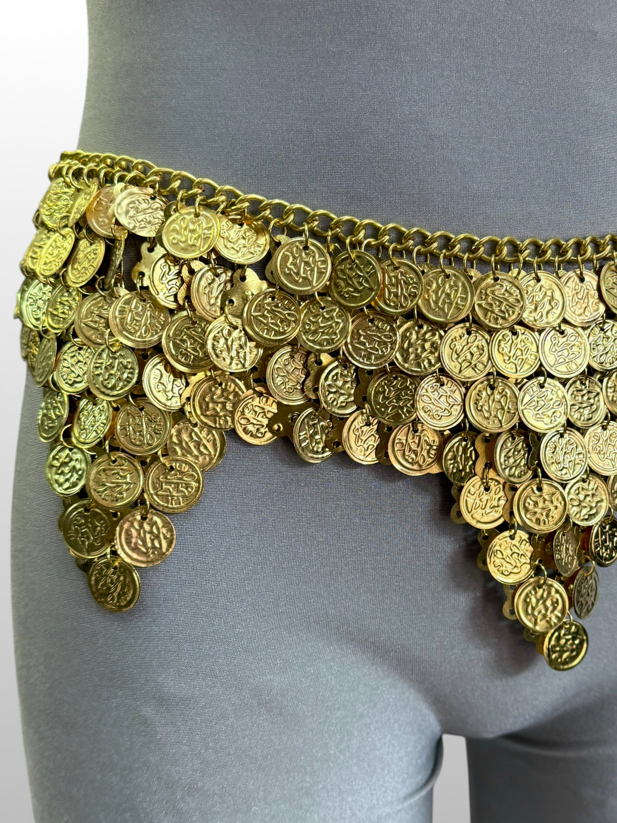 Egyptian Brass Coin Belt 7 Pyramids