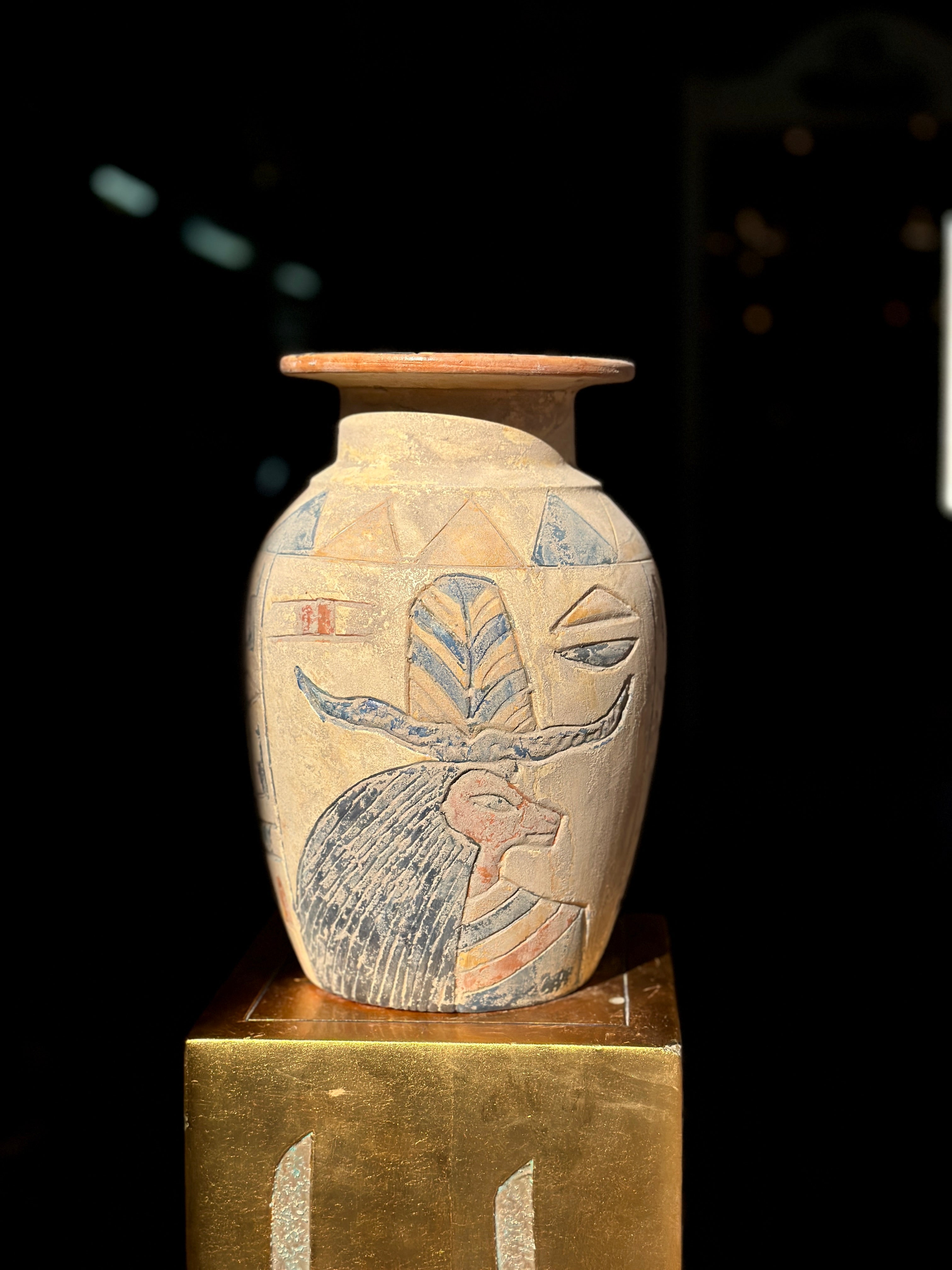 Egyptian Limestone Vase - Handmade in Egypt