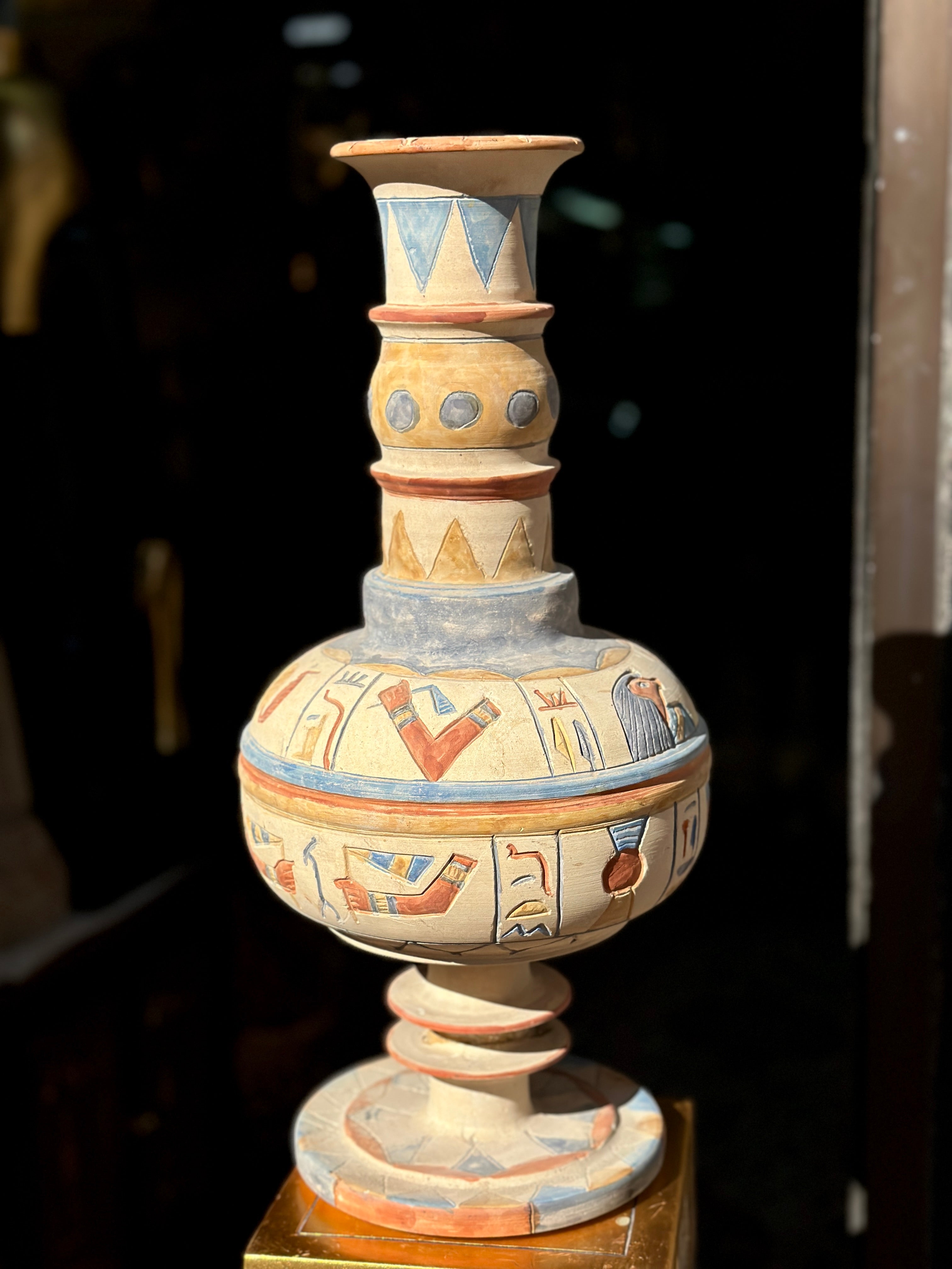 Egyptian Limestone Vase - Handmade in Egypt