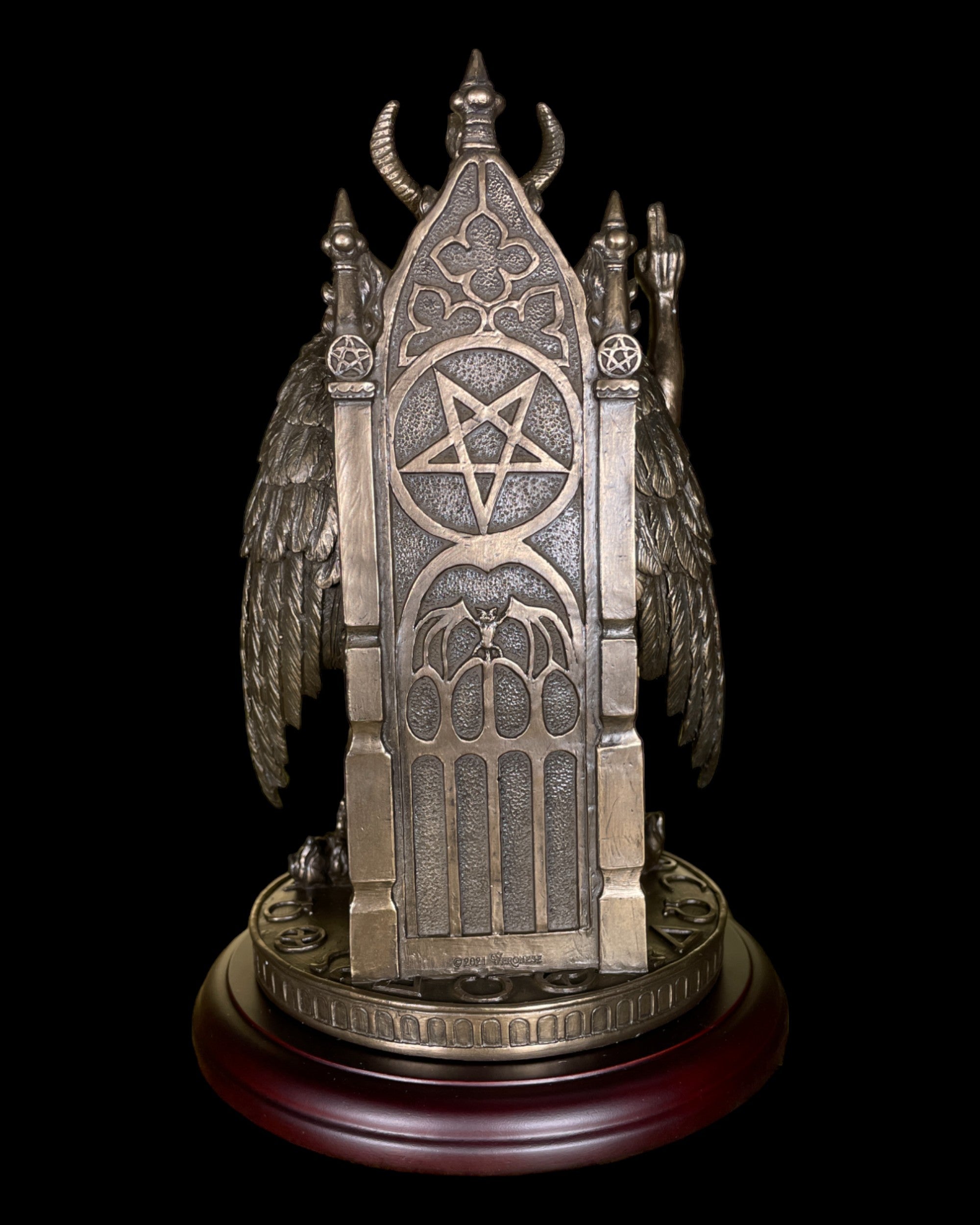 Baphomet Statue with Wooden Base