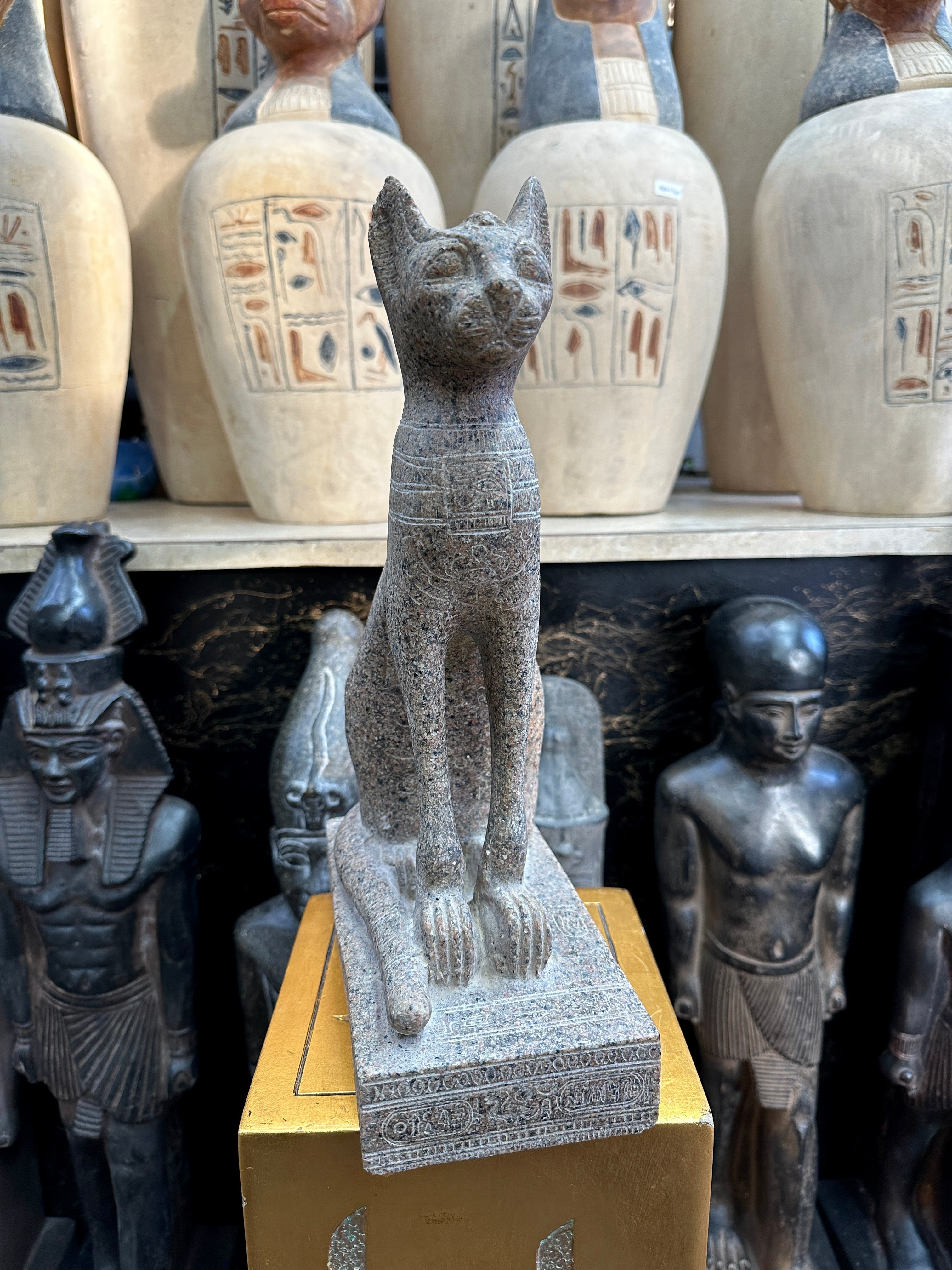 Bastet Statue - Red Granite