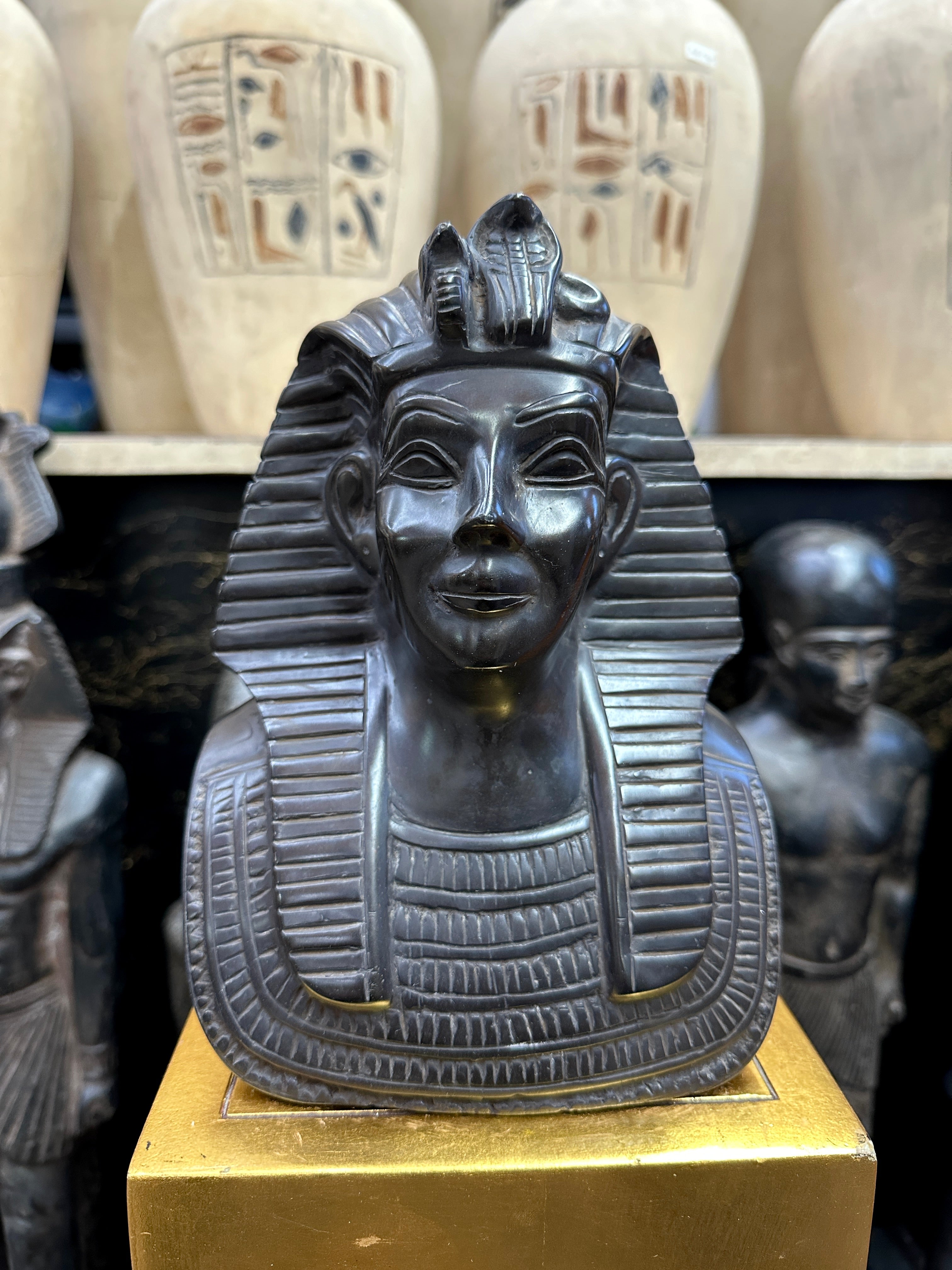 King Tutankhamen Bust - Basalt