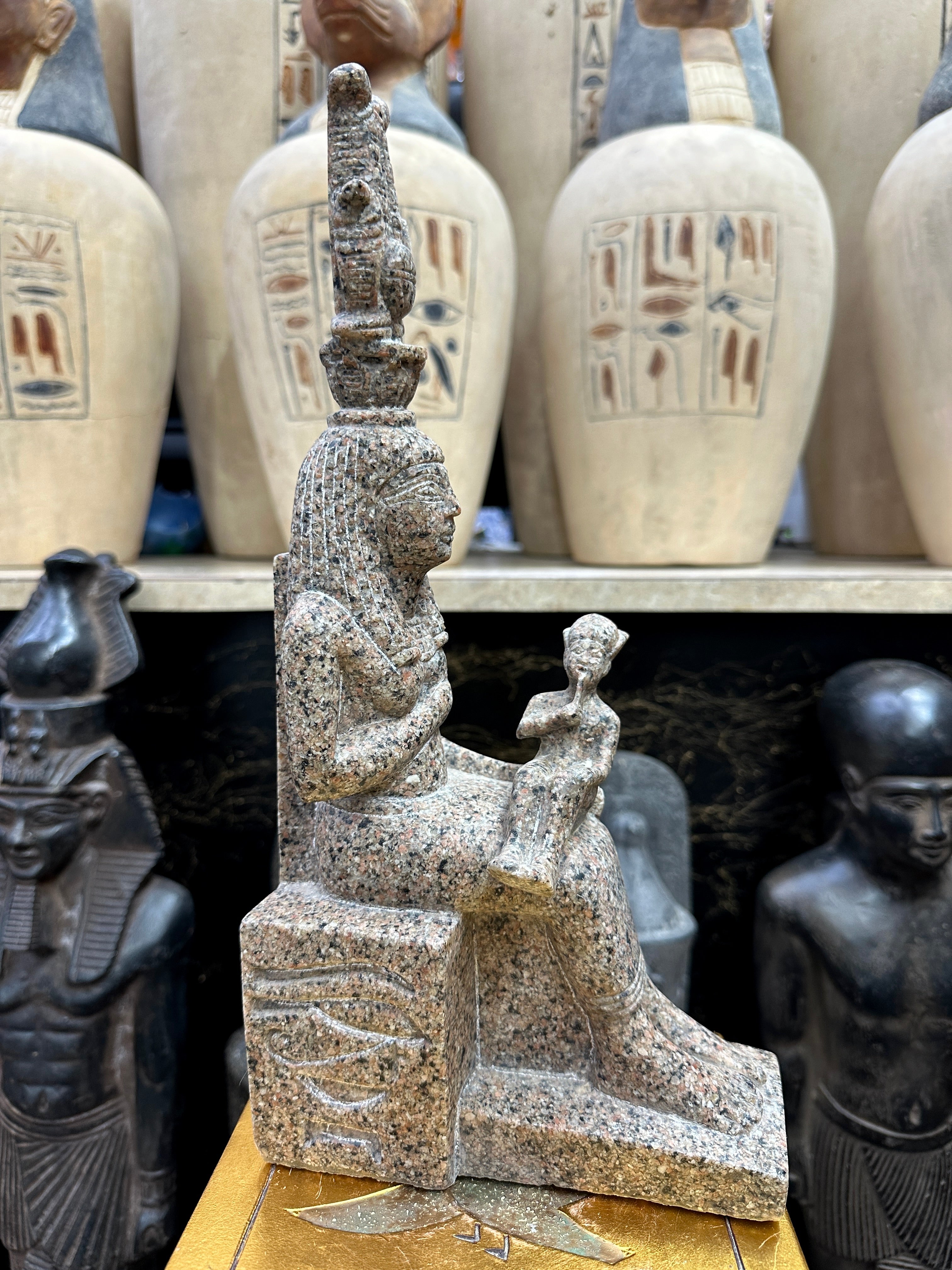 Isis Nursing Horus - Red Granite