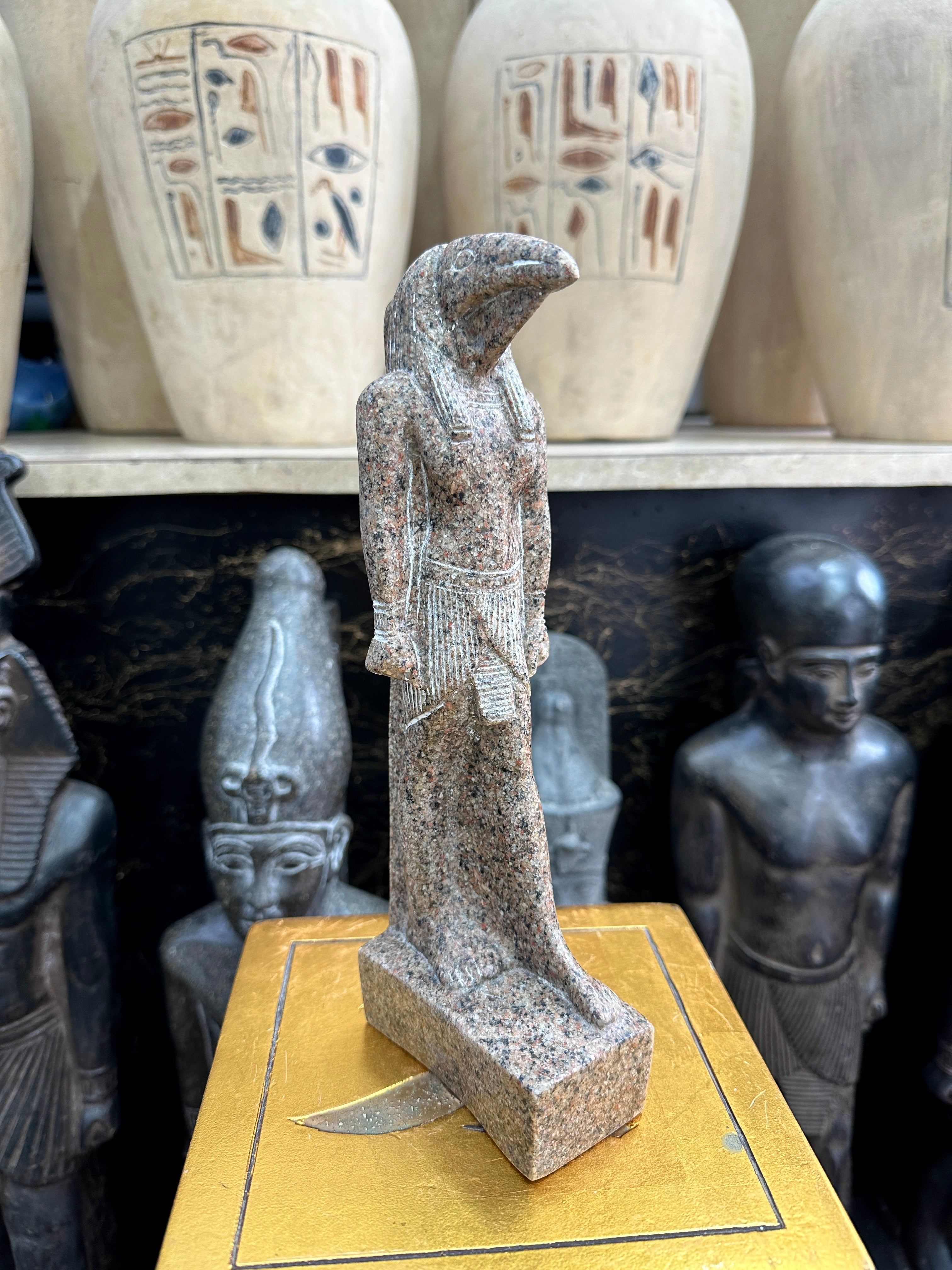 Thoth Statue - Red Granite