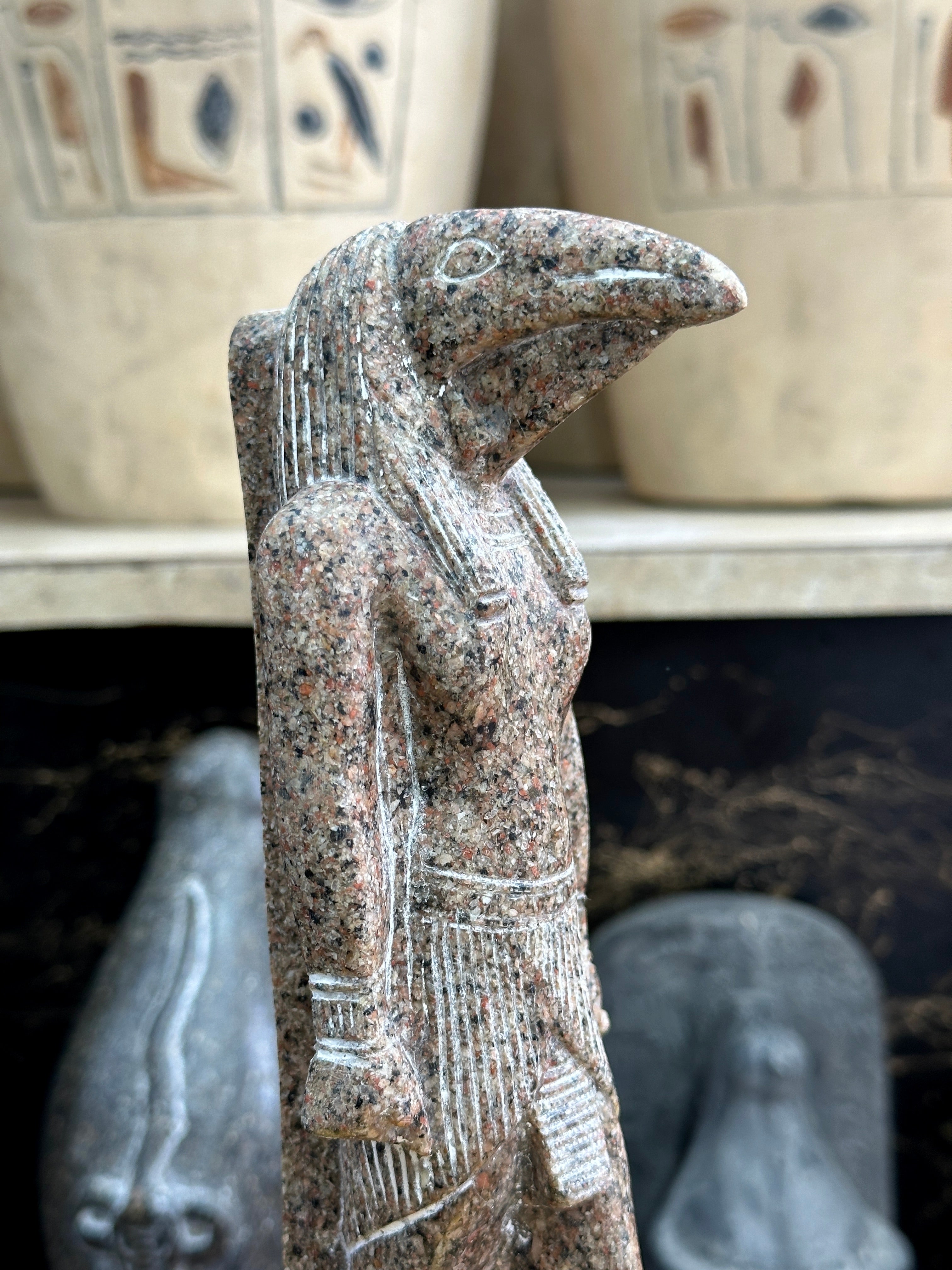 Thoth Statue - Red Granite