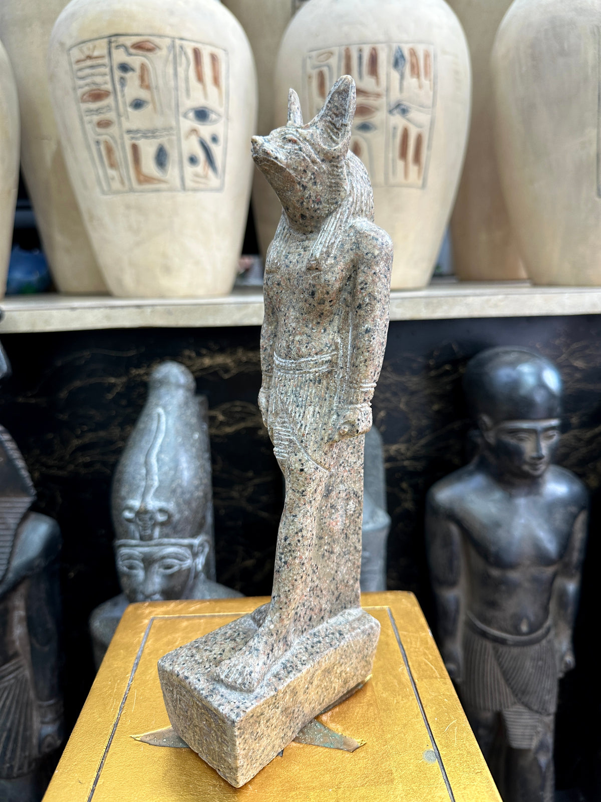 Anubis Statue - Red Granite