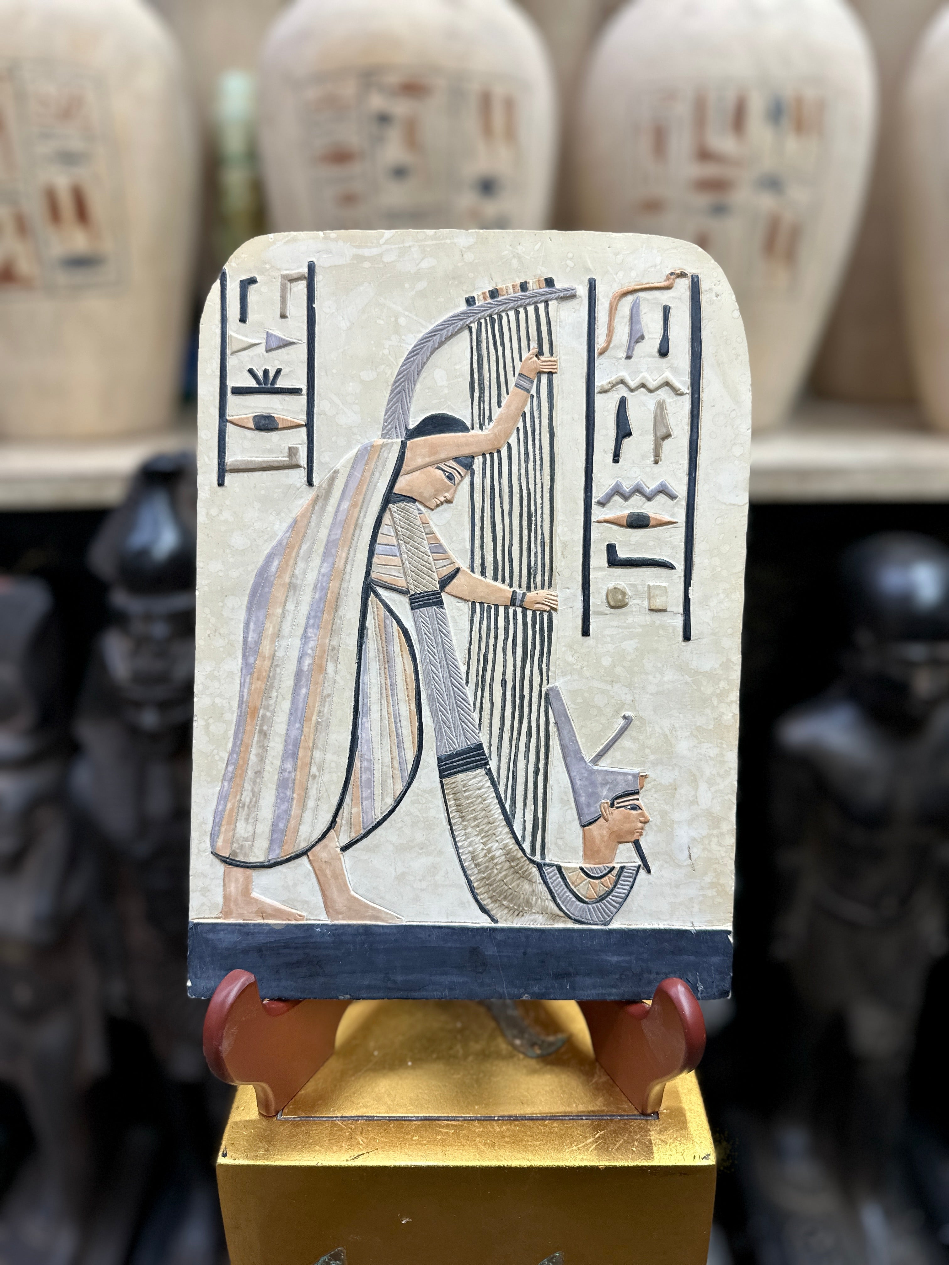 Egyptian Harpist Plaque