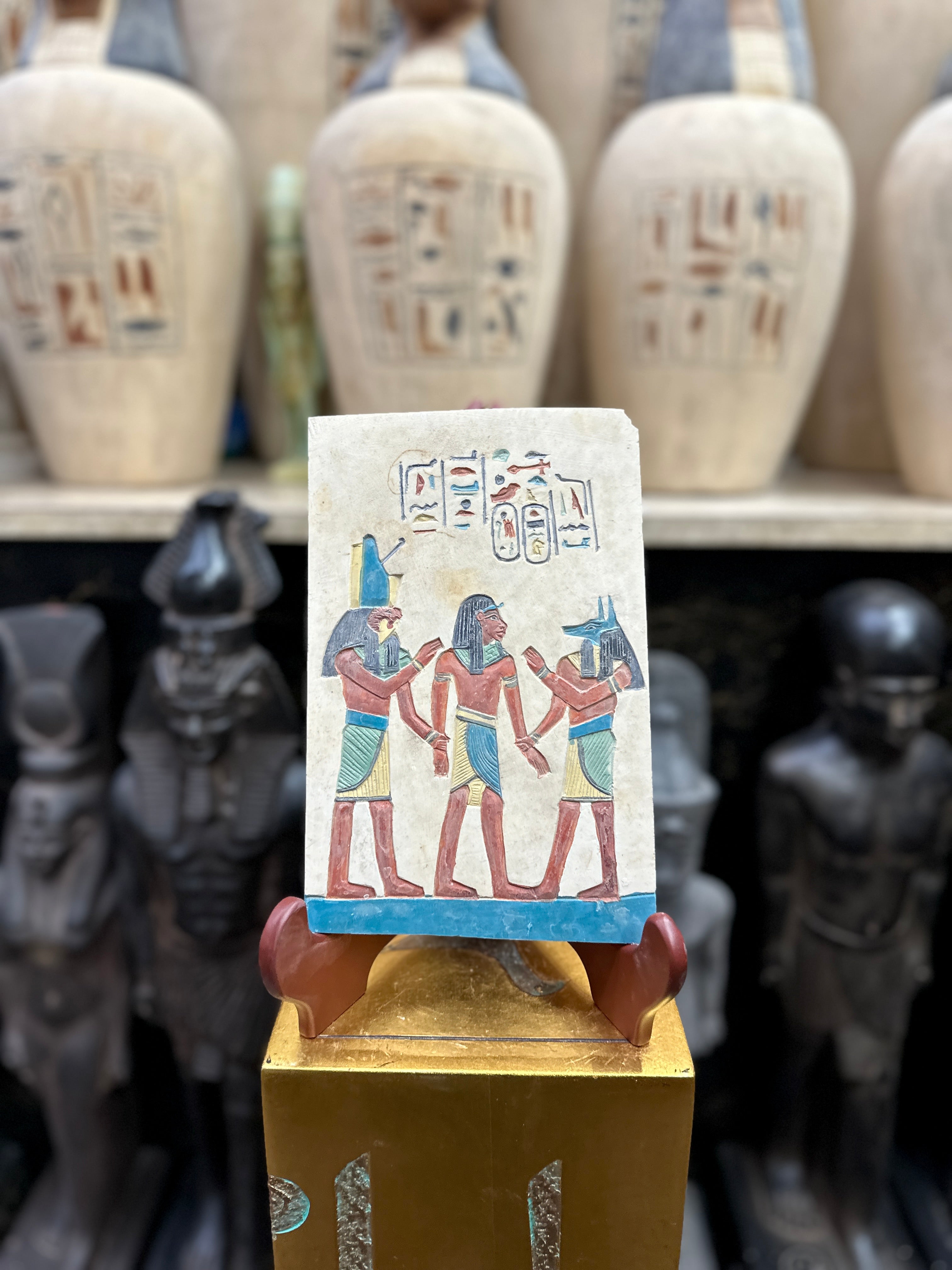 Pharaoh Receiving Blessing Plaque