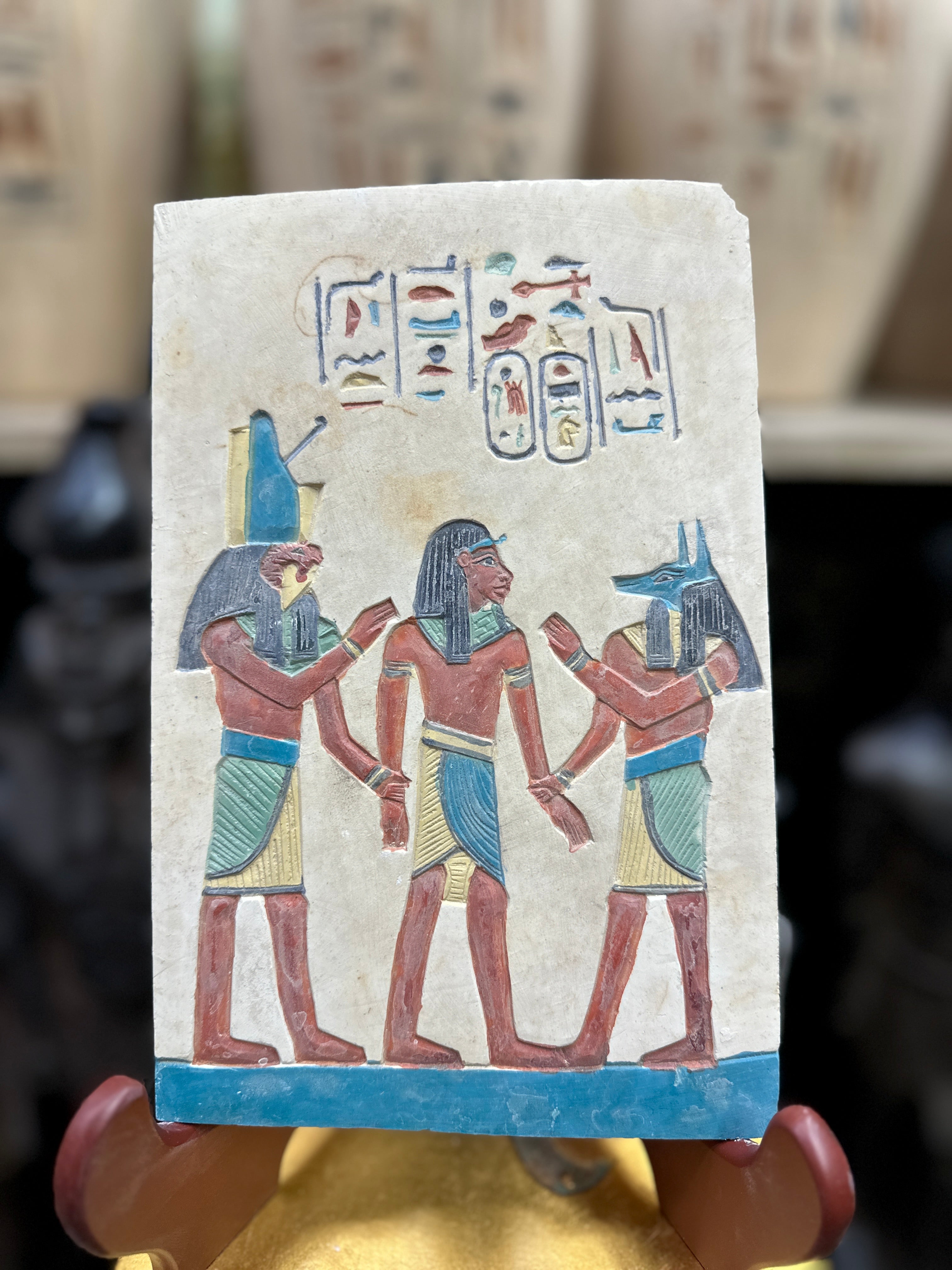 Pharaoh Receiving Blessing Plaque