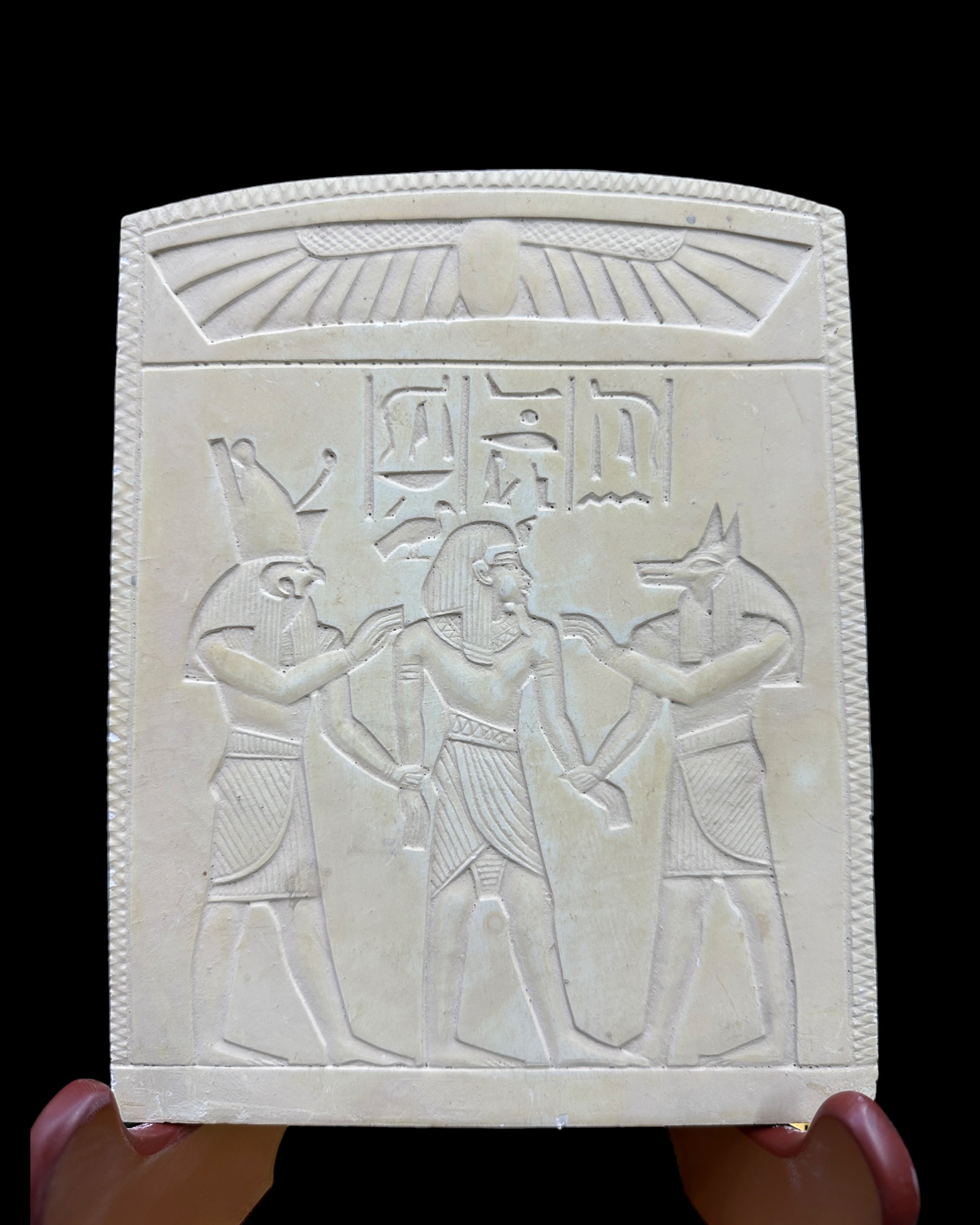 Ramses II Blessed by Hours & Anubis Plaque