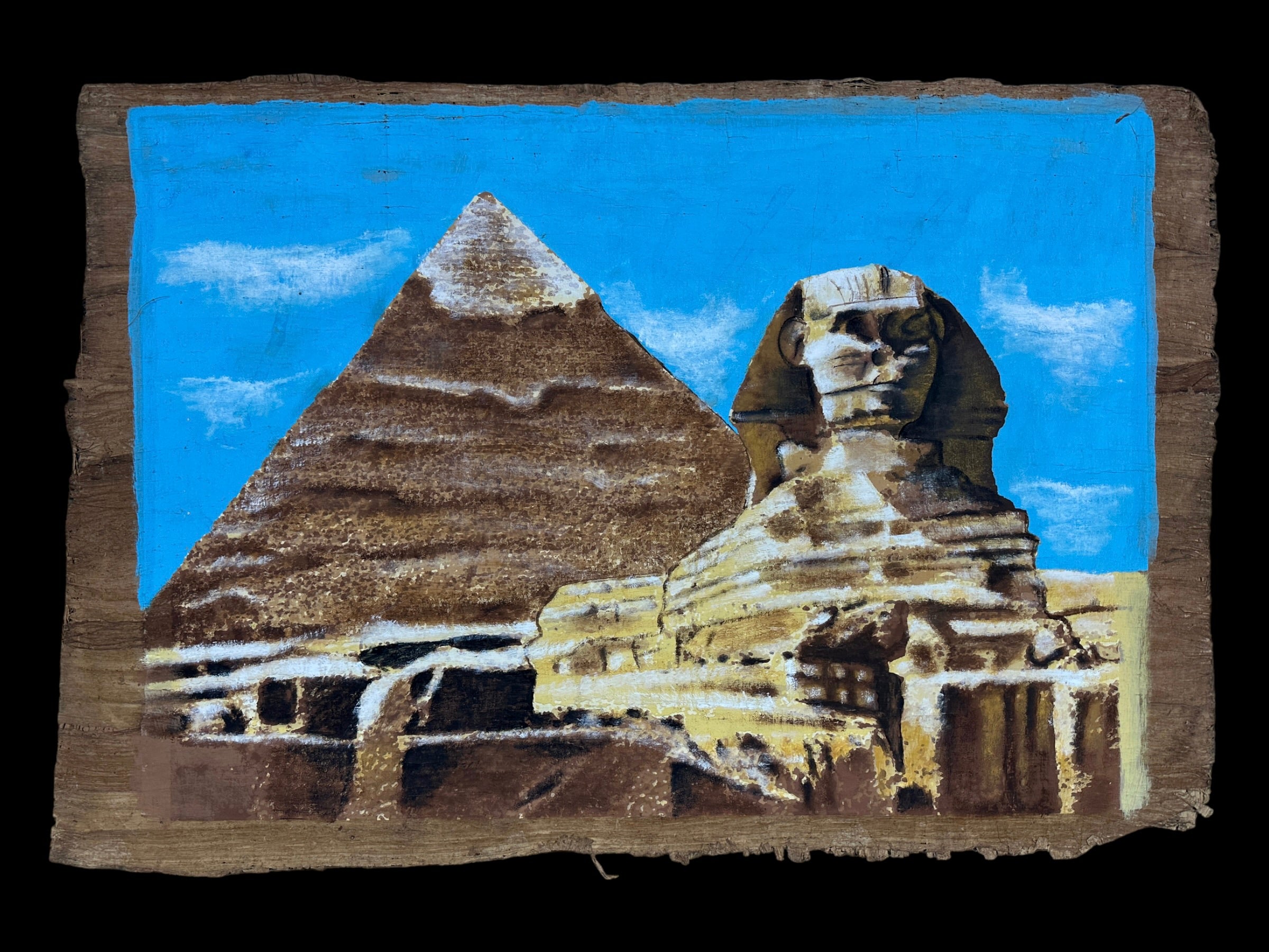 Sphinx with Pyramid Papyrus - Limited Edition