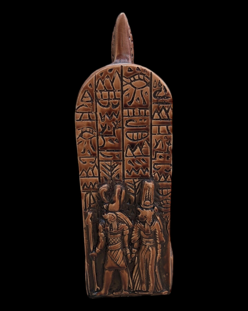 Ramses with Hieroglyphic Stela Statue