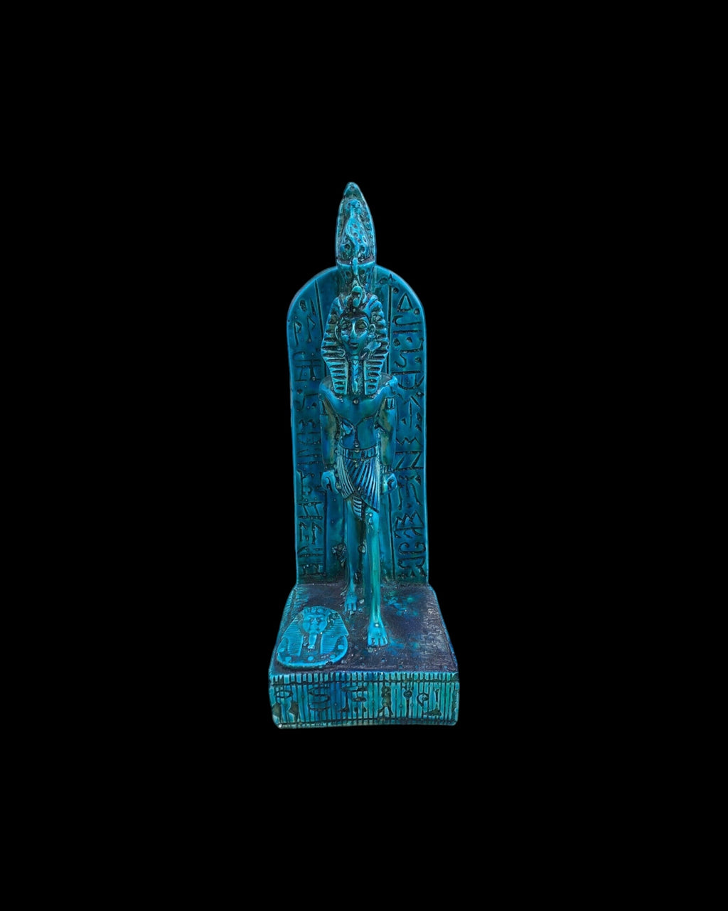 Ramses with Hieroglyphic Stela Statue