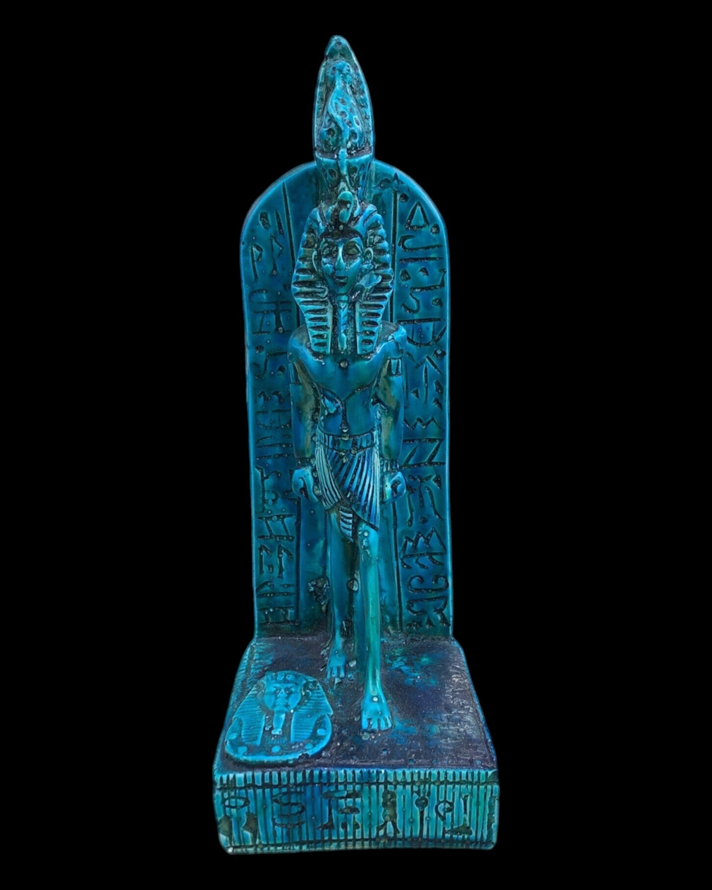 Ramses with Hieroglyphic Stela Statue