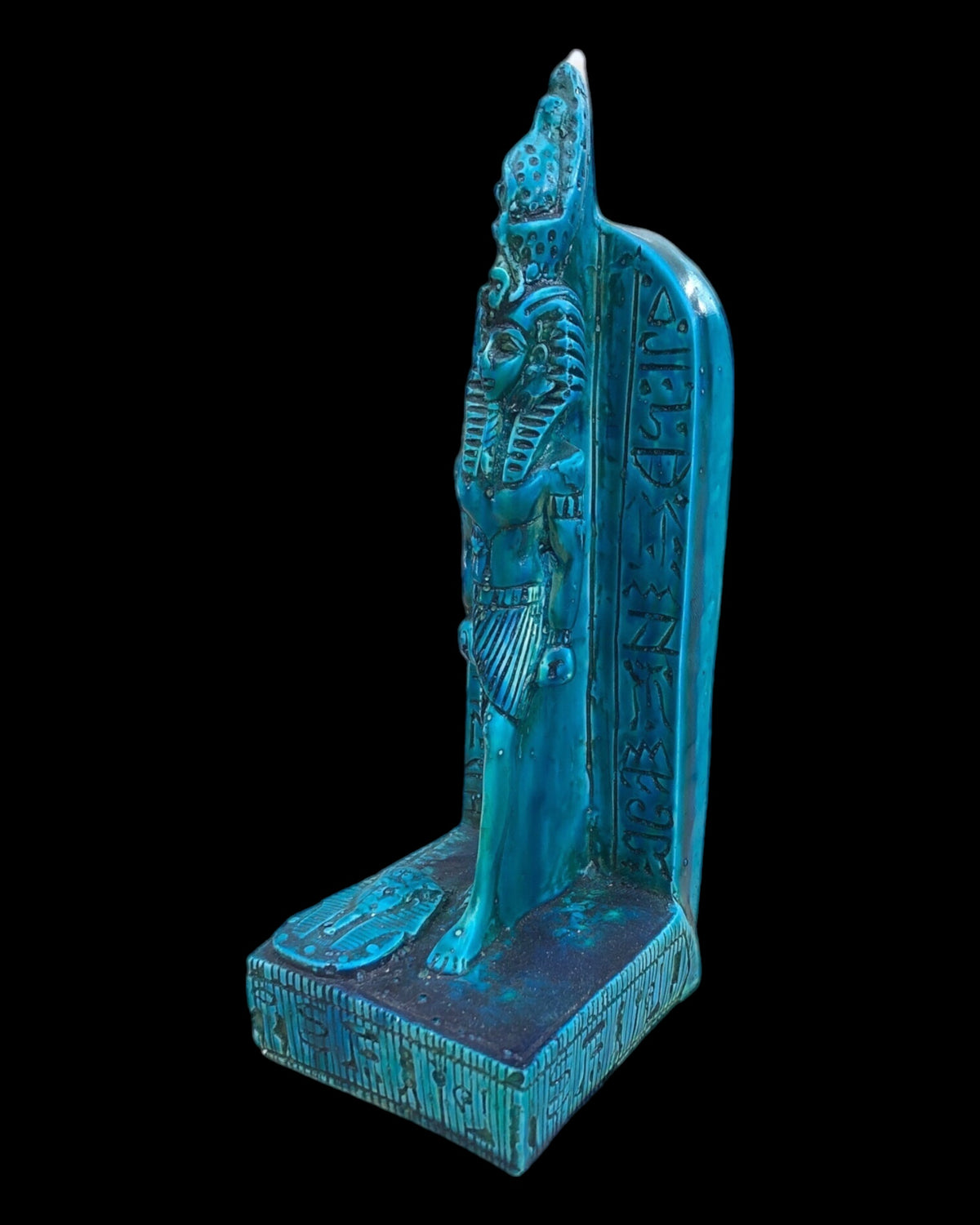 Ramses with Hieroglyphic Stela Statue