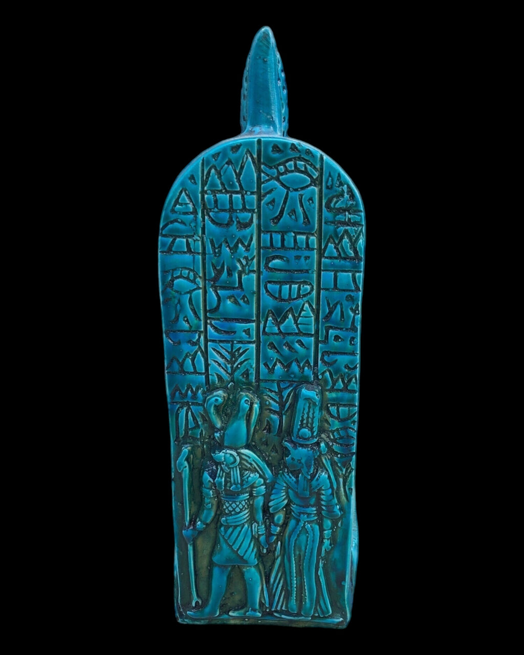 Ramses with Hieroglyphic Stela Statue