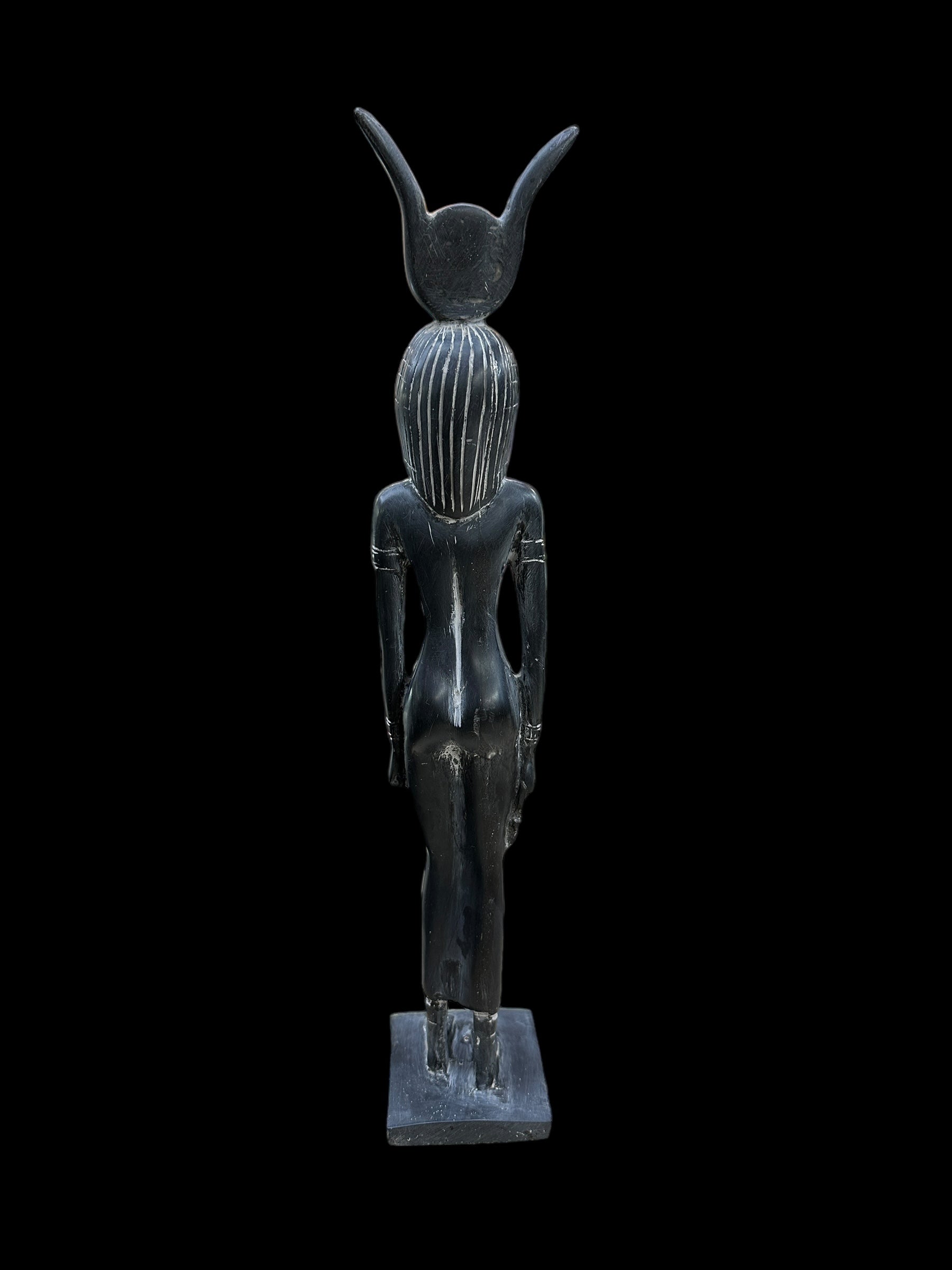 Basalt Isis Statue - Handcrafted in Egypt