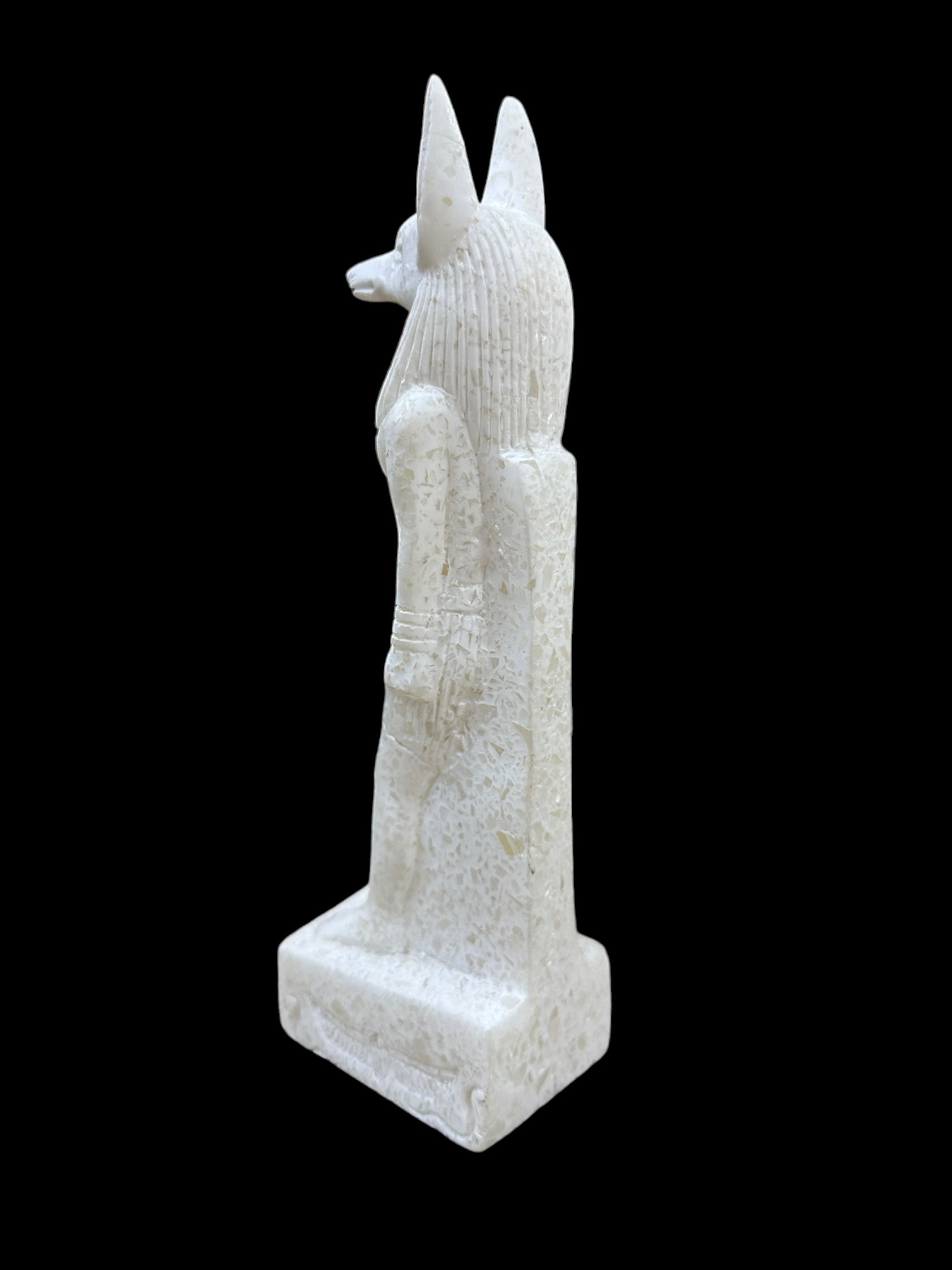 Anubis Alabaster Statue - Handcrafted in Egypt