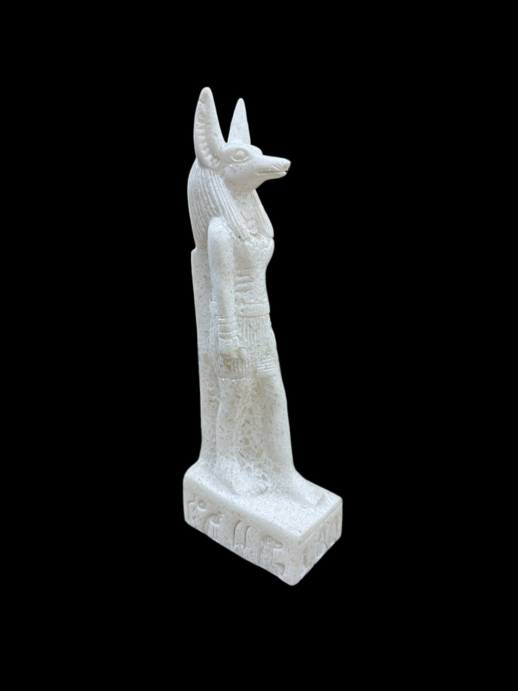 Anubis Alabaster Statue - Handcrafted in Egypt