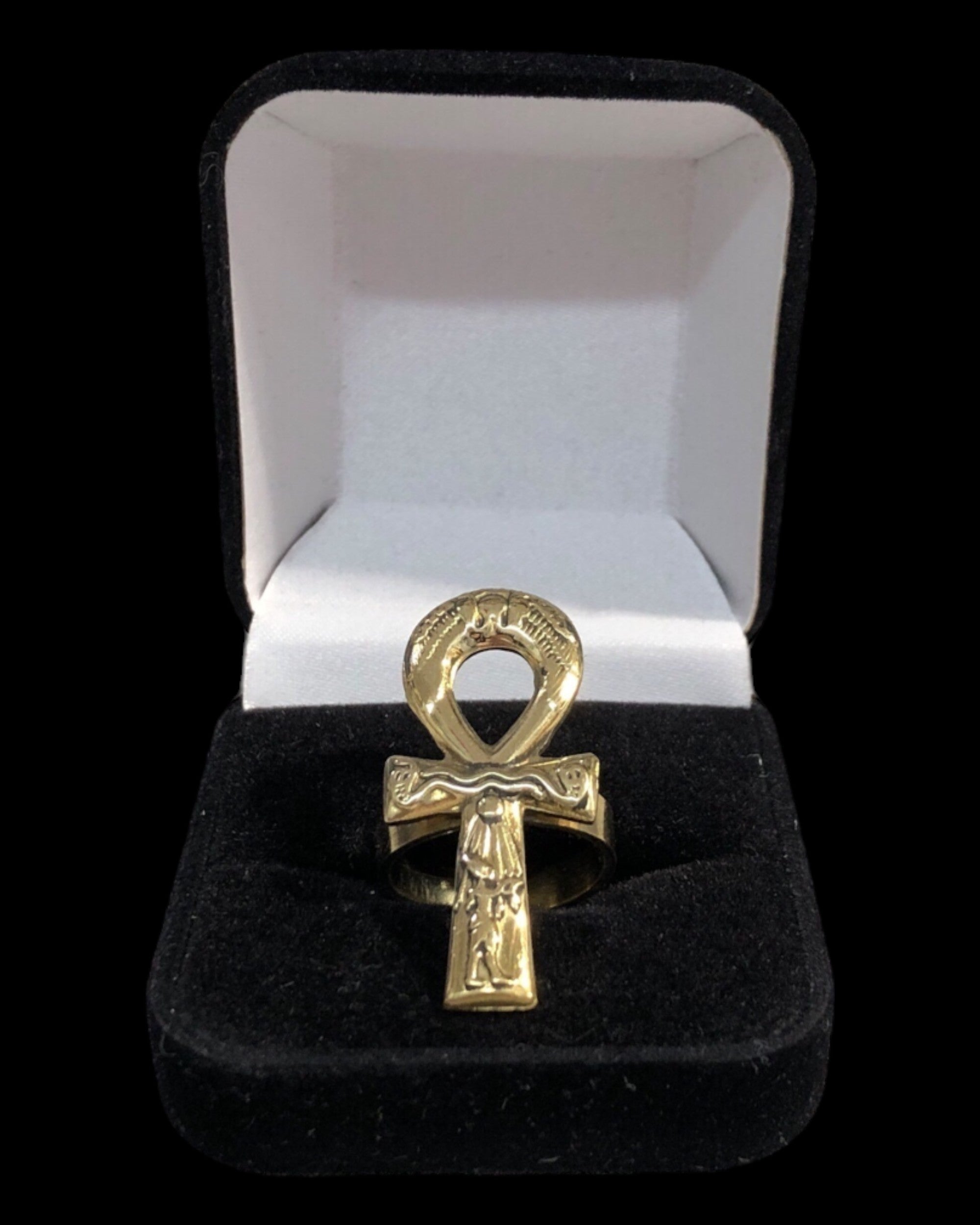 Akhenaten Ankh Ring - Brass