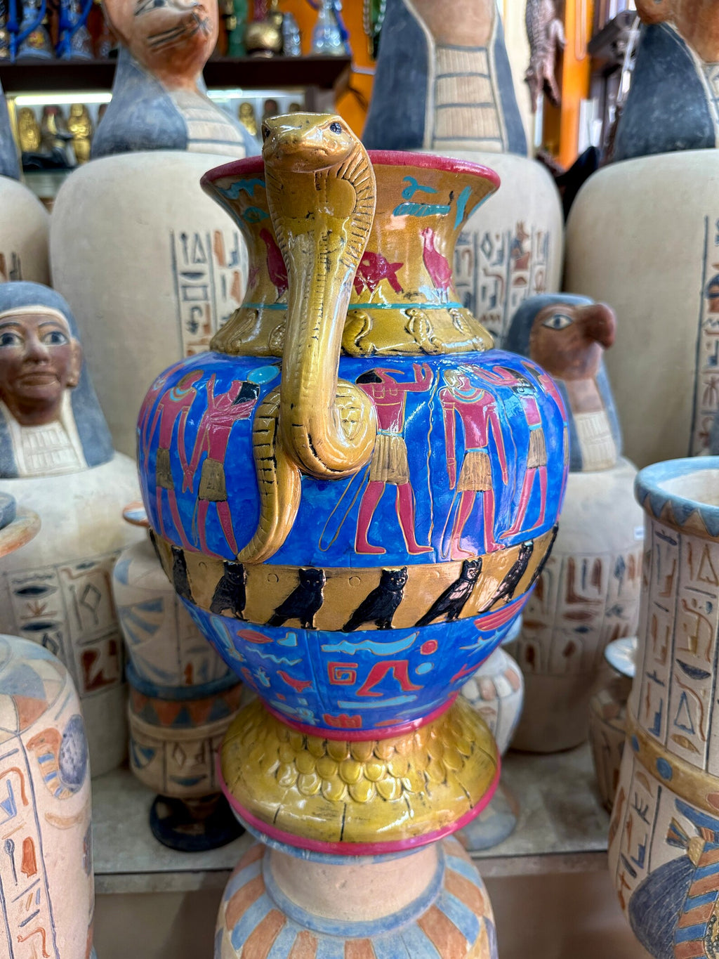 Egyptian Vase - Ancient Egyptian Cobra Vase